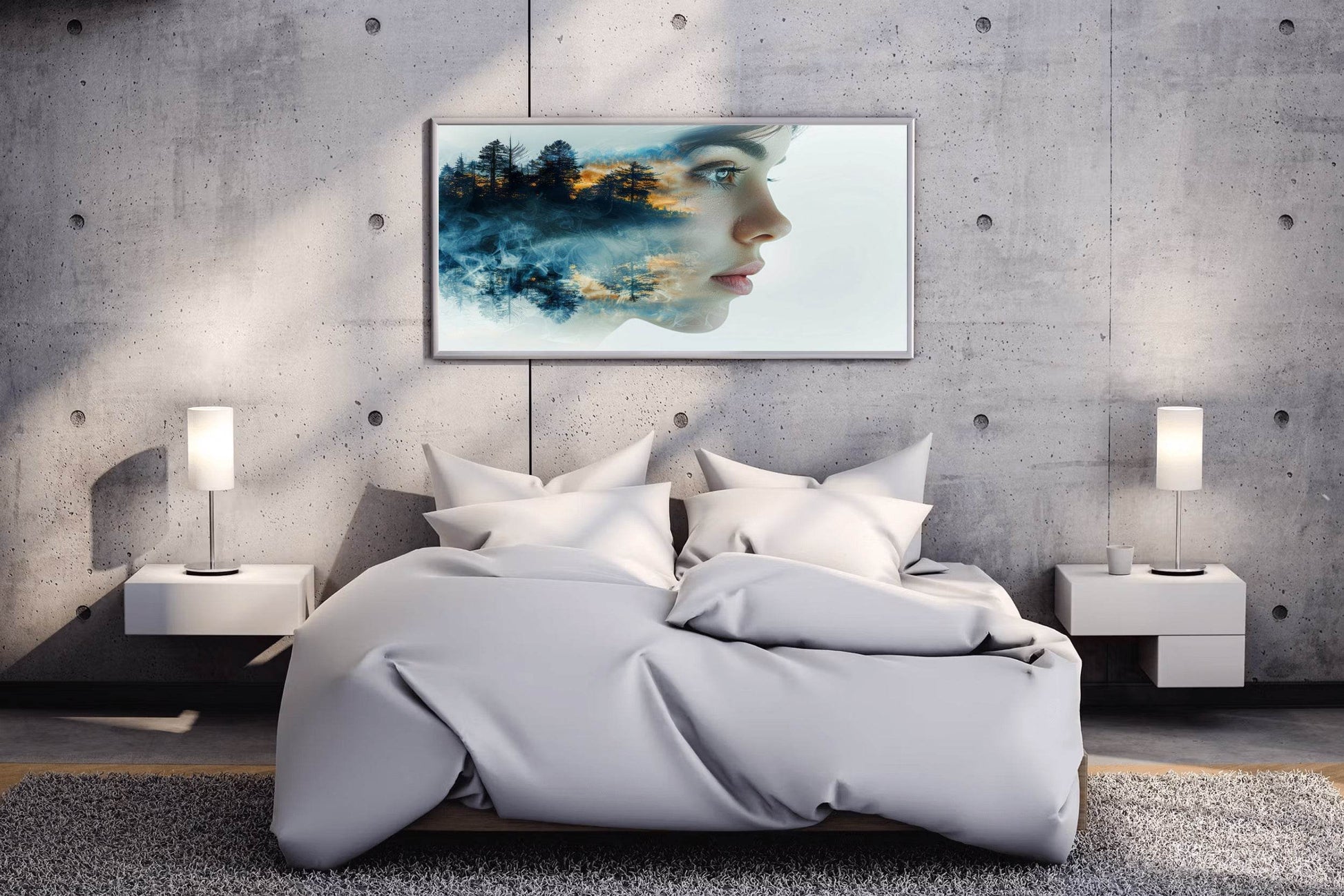 Girl Face Merging With Watercolor Digital Art - beink online art store