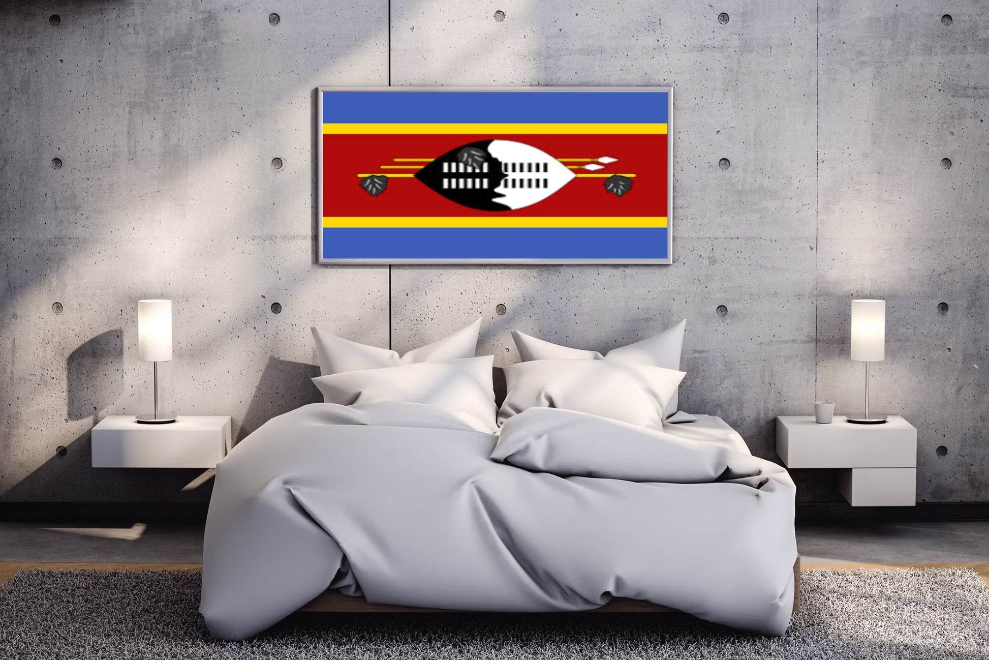 Eswatini National Flag Wall Art - beink online art store