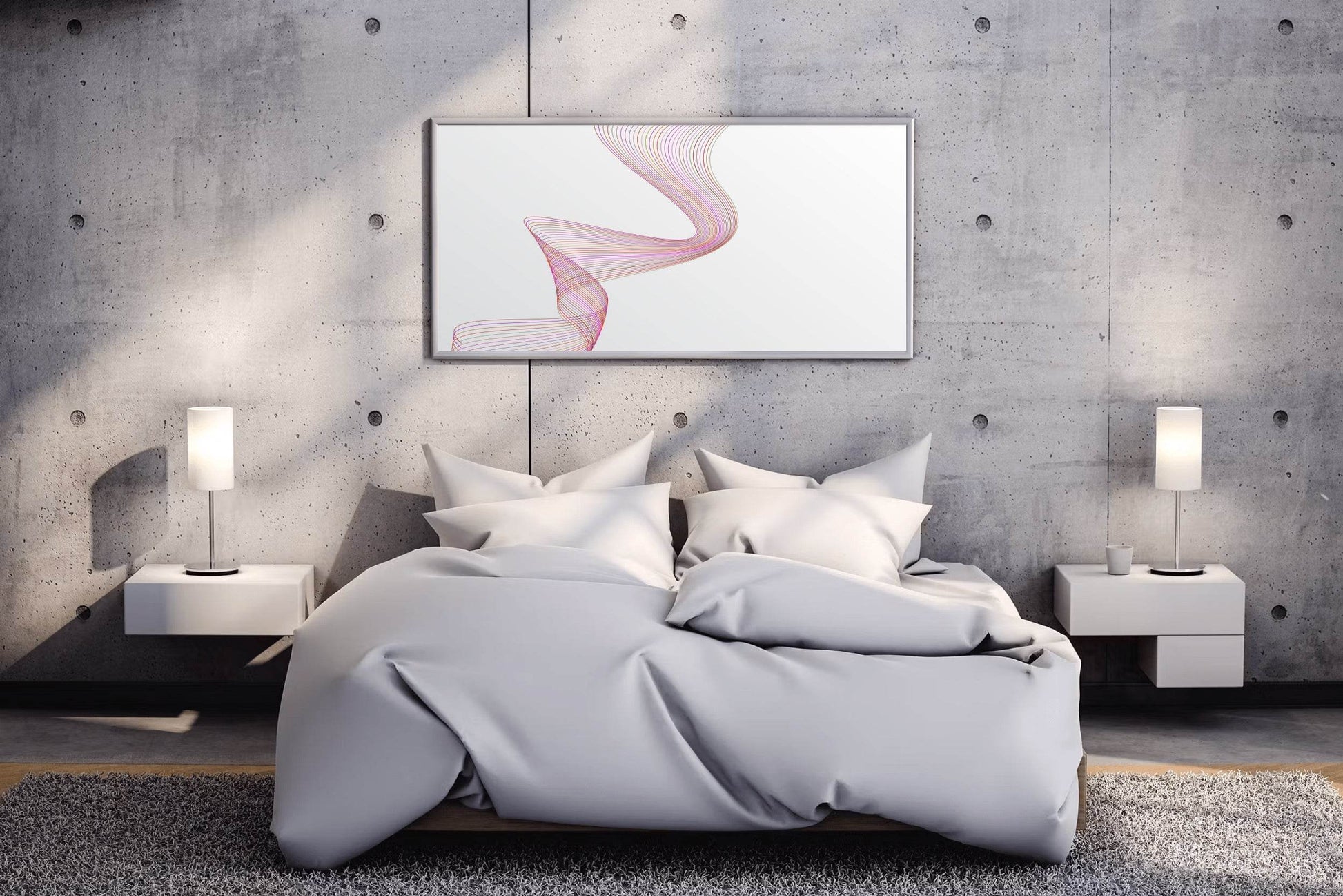 Wrapped Diagonal Stripped Abstract Wall Art - beink online art store