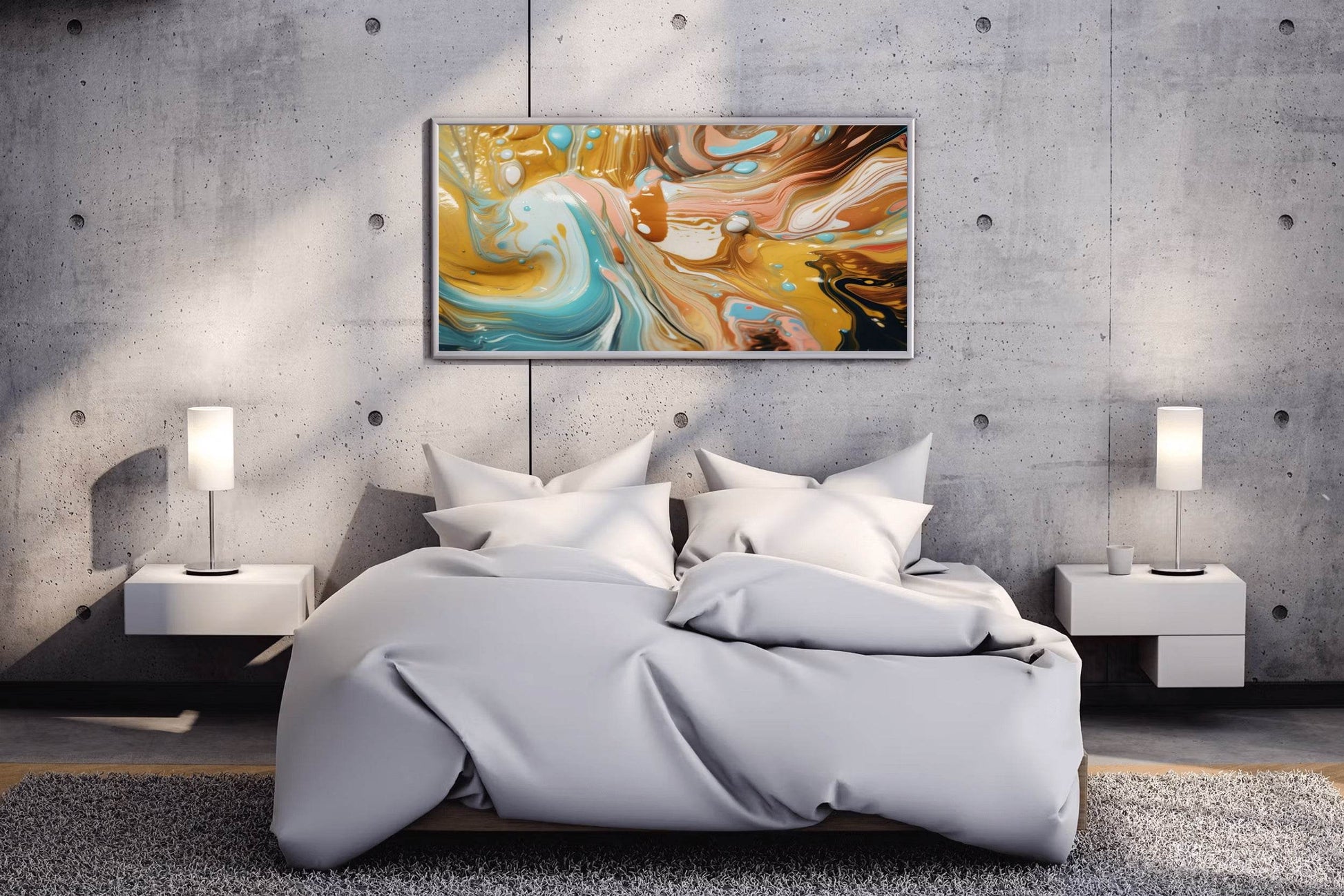Multicolor Painted Oil Abstract Wall Art - beink online art store