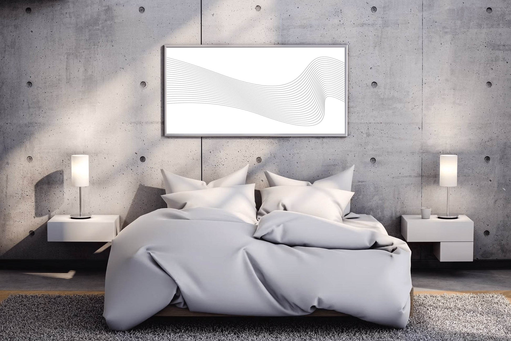 Wavy Frequency Lines Wall Art - beink online art store