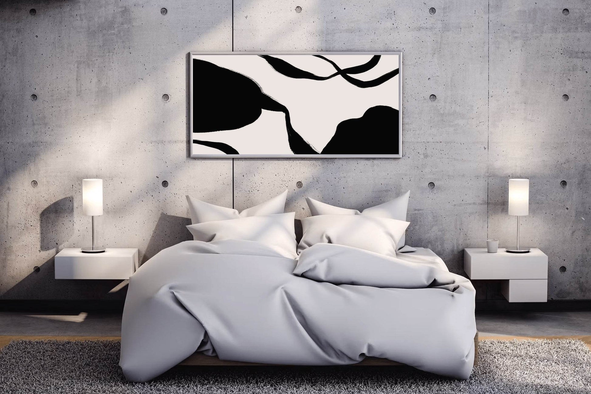 Ink Blot Abstraction Modern Wall Art - beink online art store