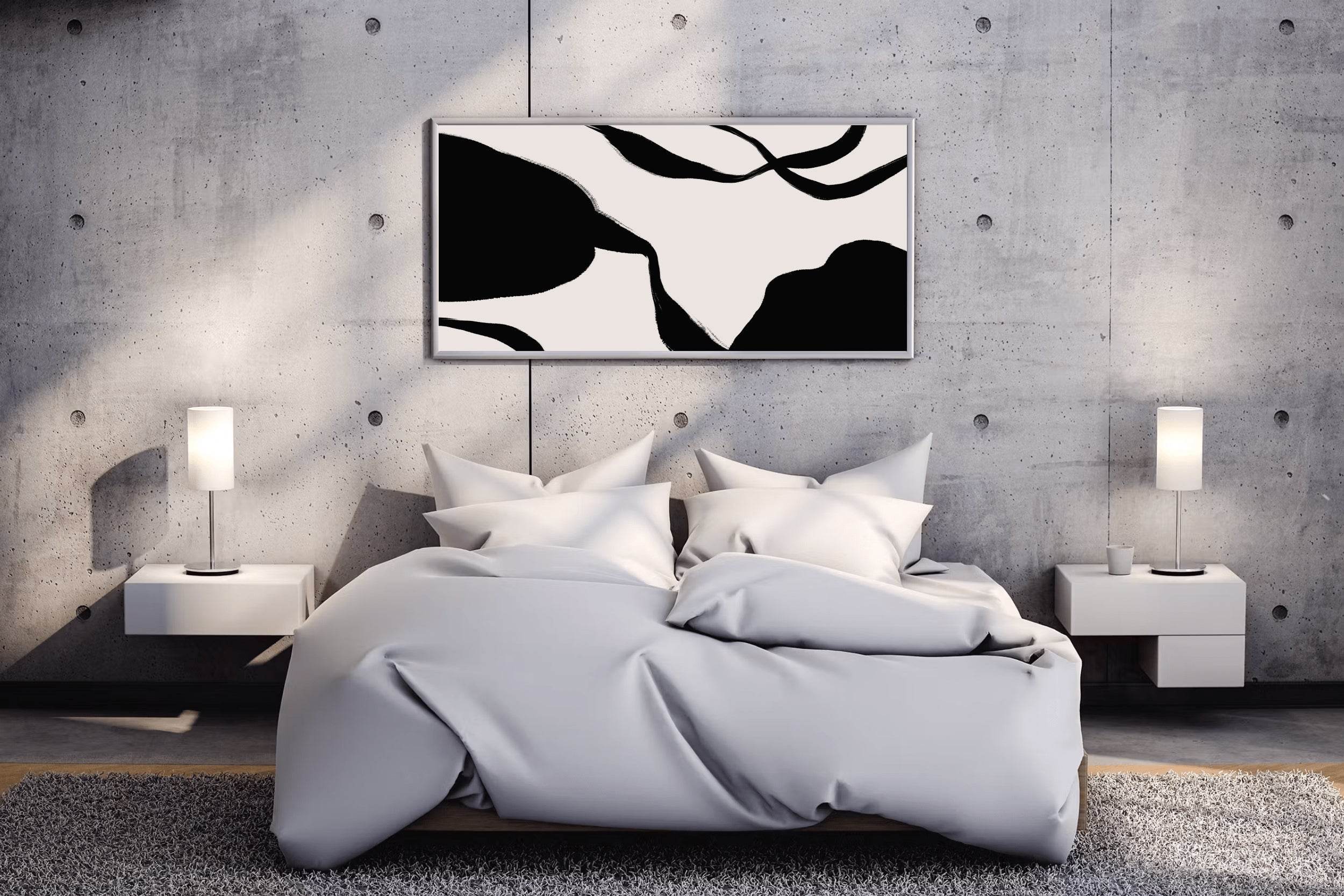 Ink Blot Abstraction Modern Wall Art - beink online art store