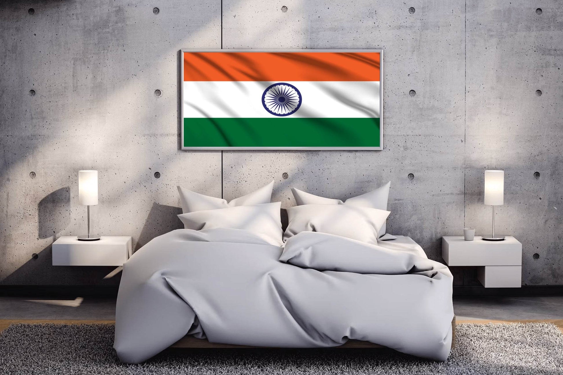 India National Flag Wall Art - beink online art store