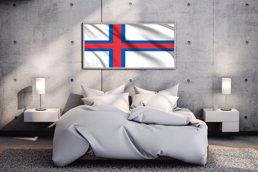 Faroe Islands National Flag Wall Art - beink online art store