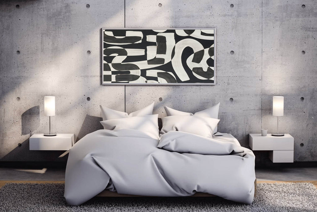 Black and White Rhythm Modern Wall Art - beink online art store