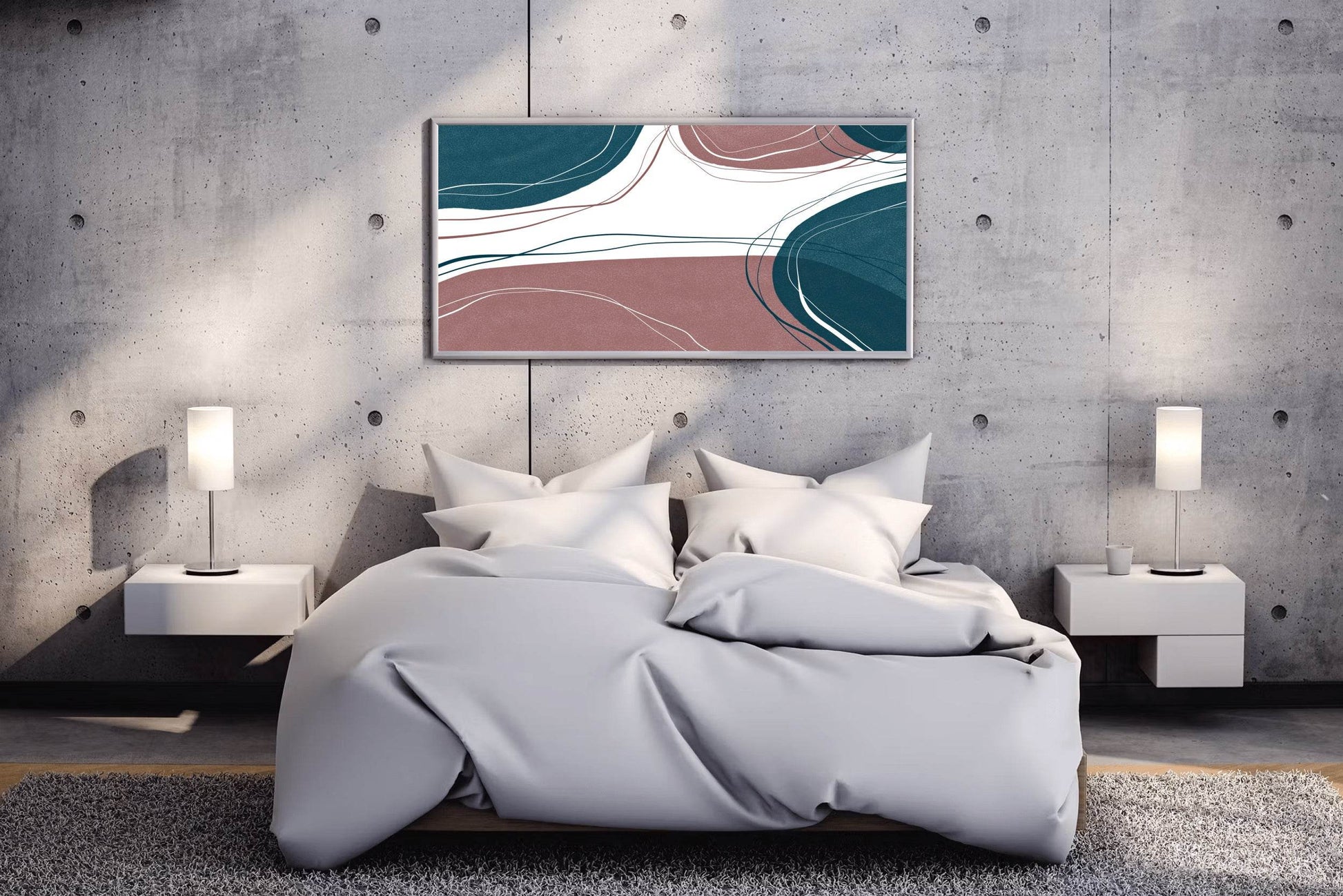 Colorful Wavy Background Abstract Wall Art - beink online art store
