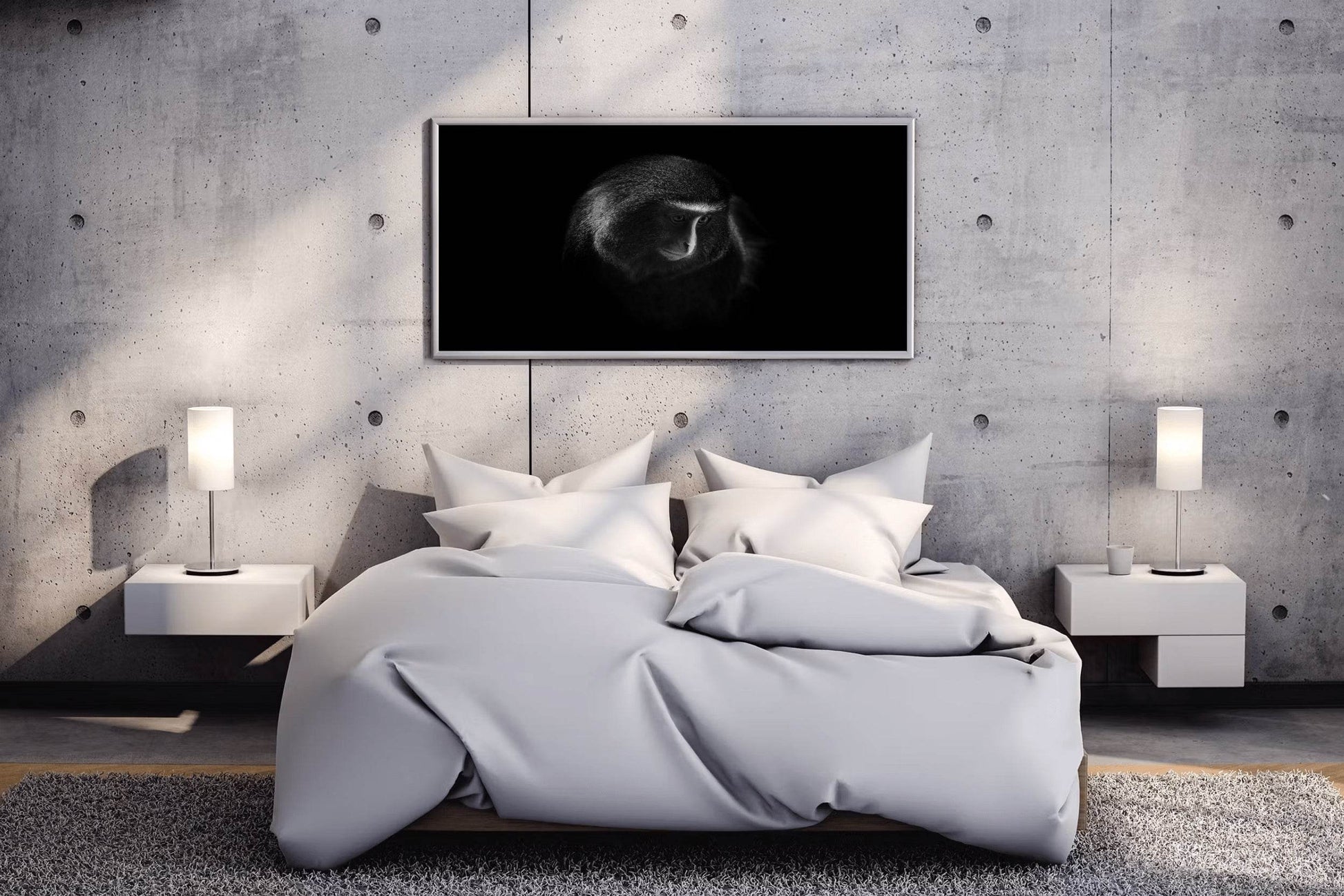 Owl Faced Moneky Black & White All Art - beink online art store