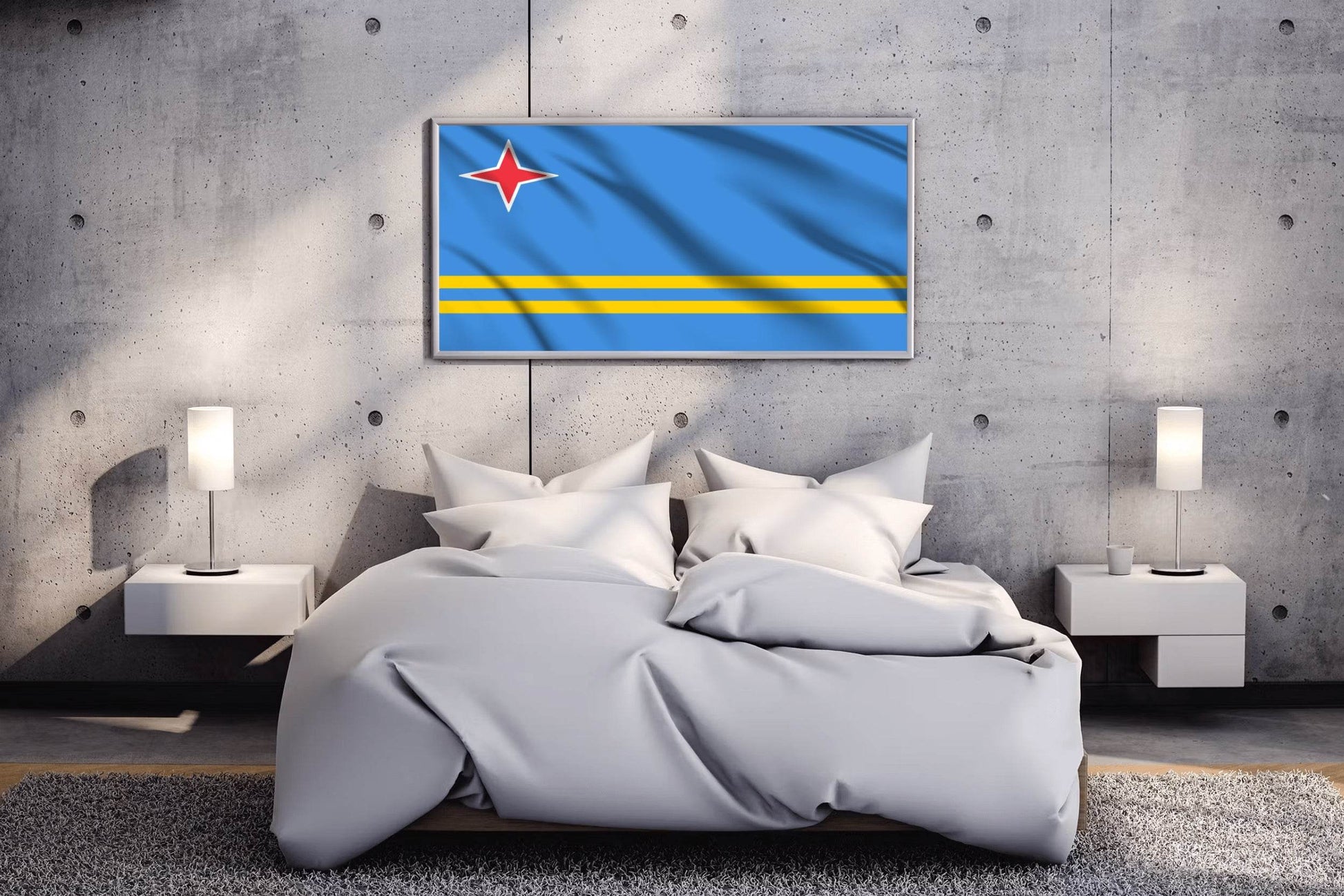 Aruba National Flag Wall Art - beink online art store
