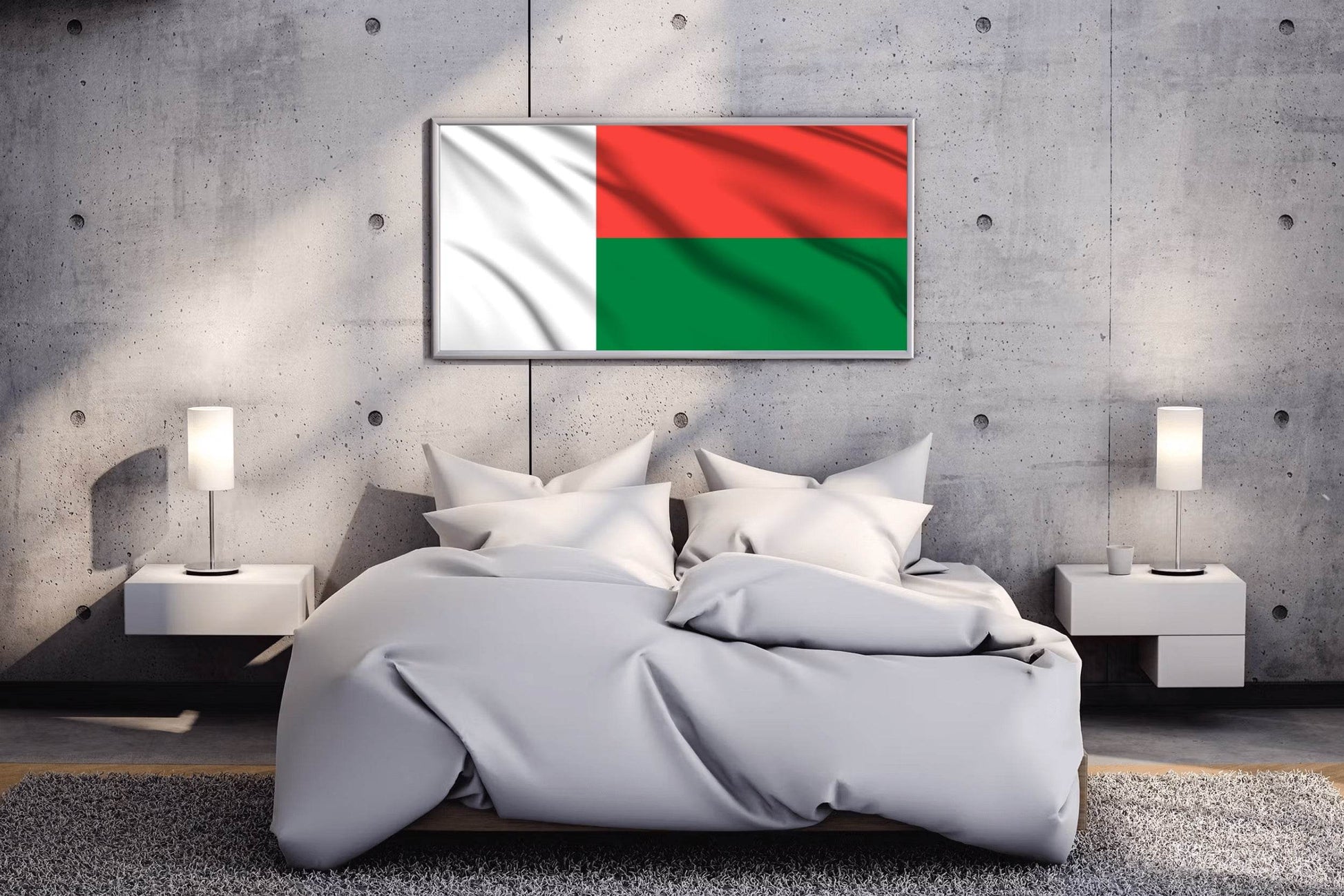 Madagascar National Flag Wall Art - beink online art store