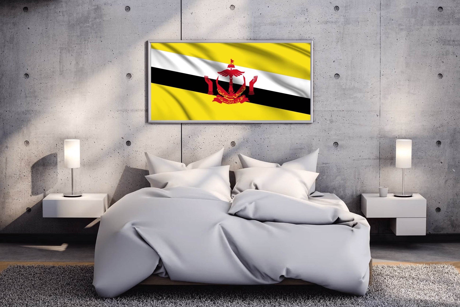 Brunei National Flag Wall Art - beink online art store
