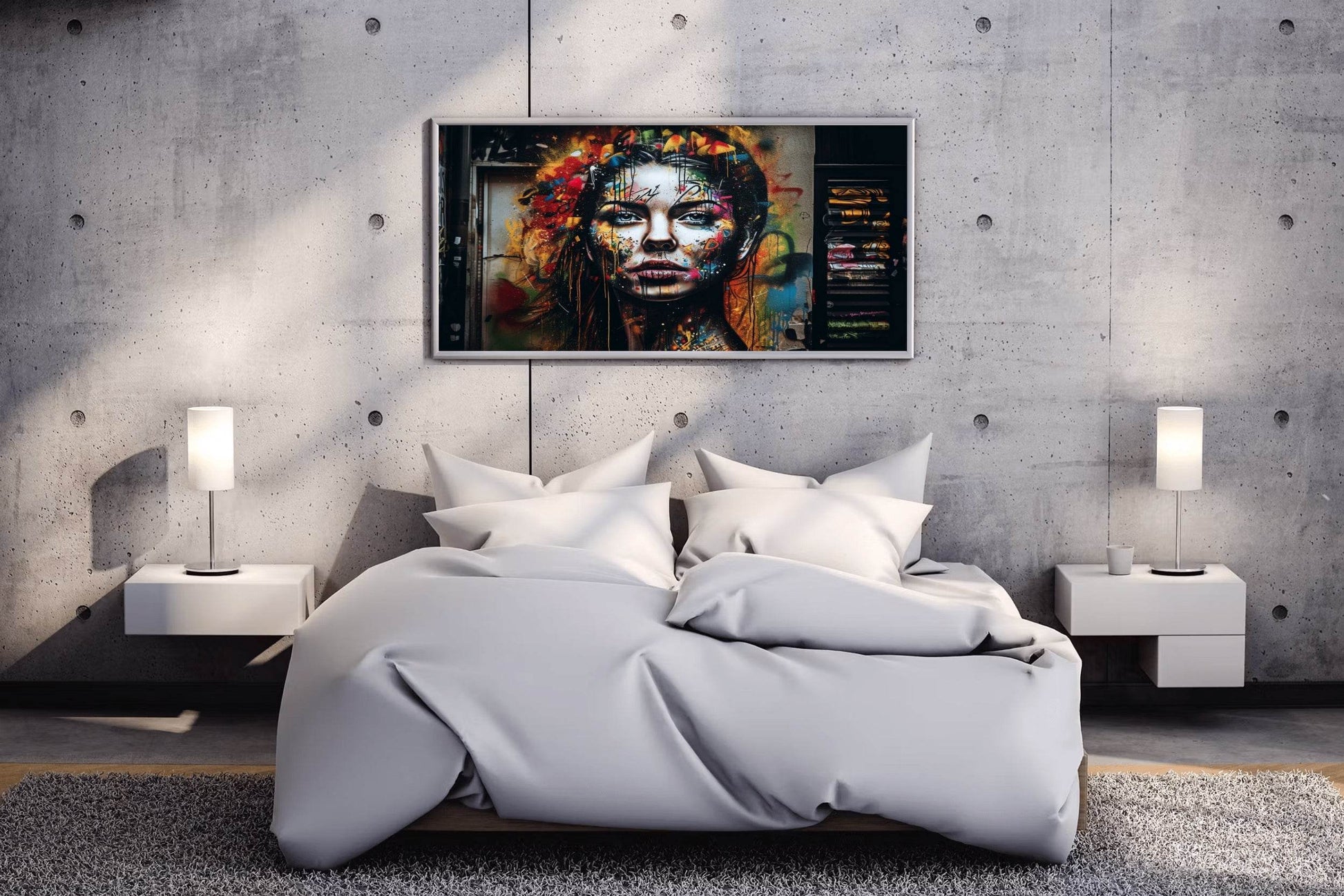 Colorful Painted Face of Women Digital Art - beink online art store