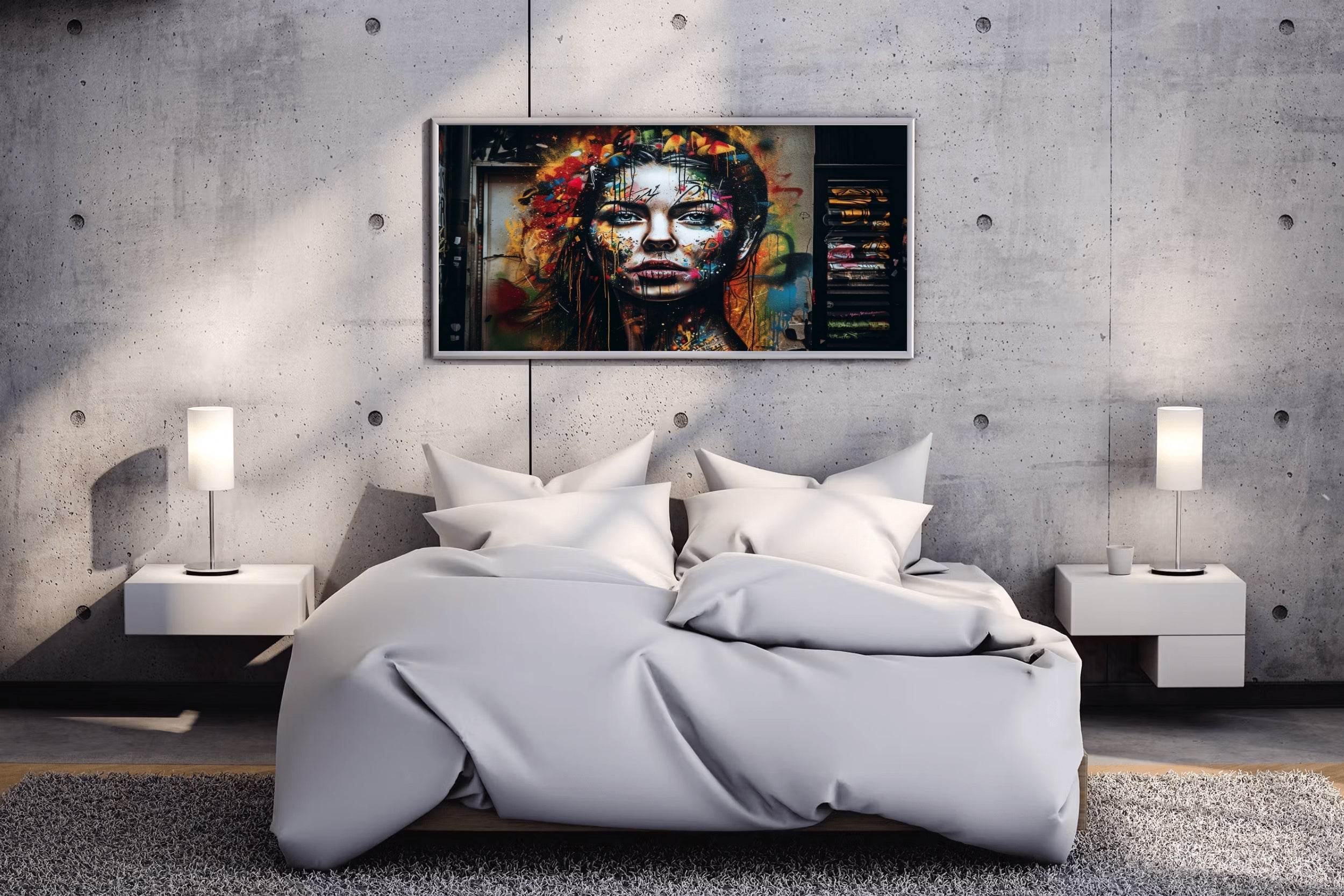 Colorful Painted Face of Women Digital Art - beink online art store