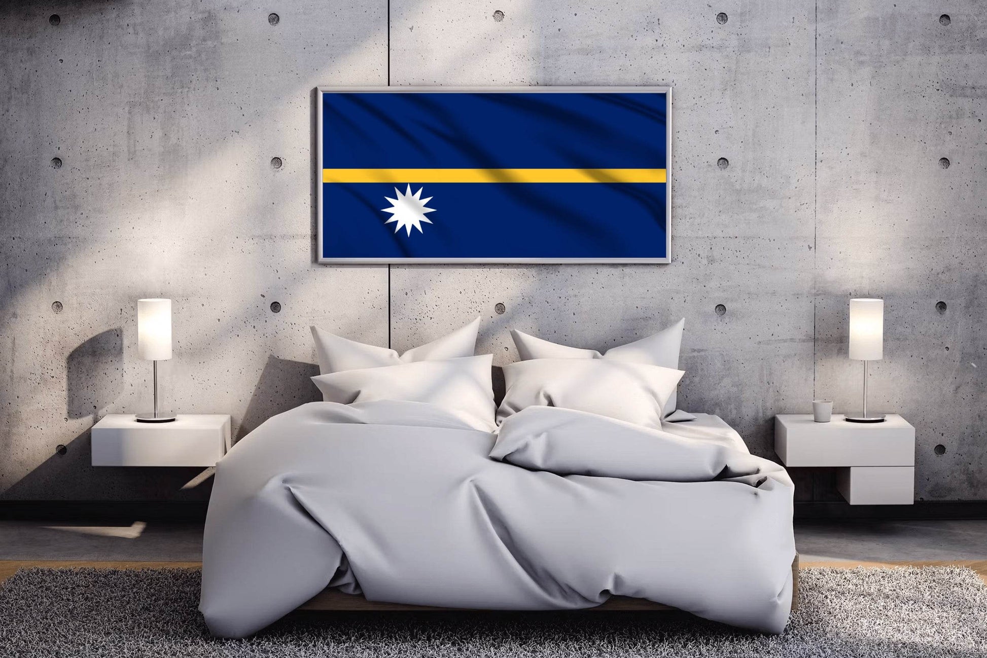 Nauru National Flag Wall Art - beink online art store