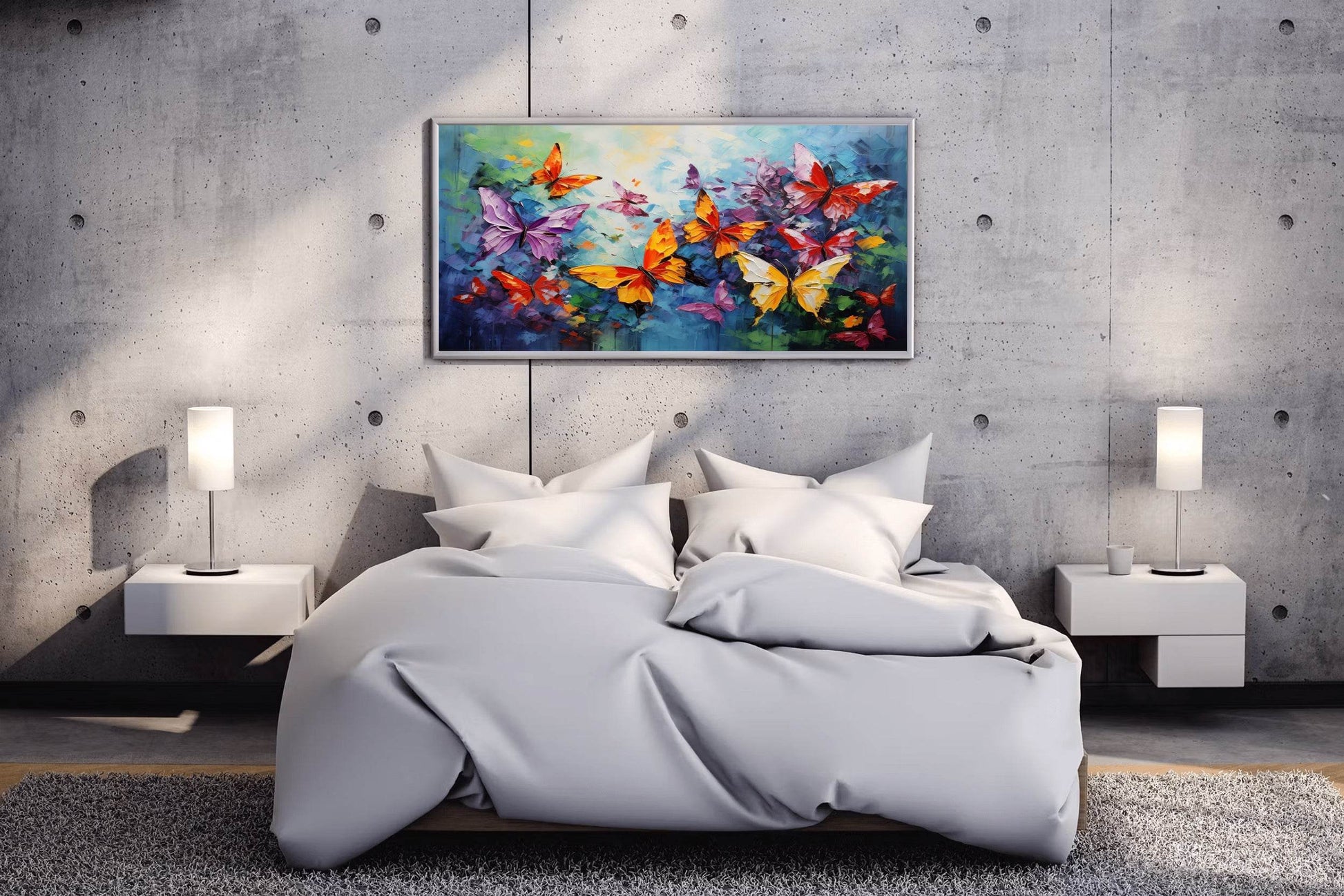 Painting Colorful Butterflies Wall Art - beink online art store
