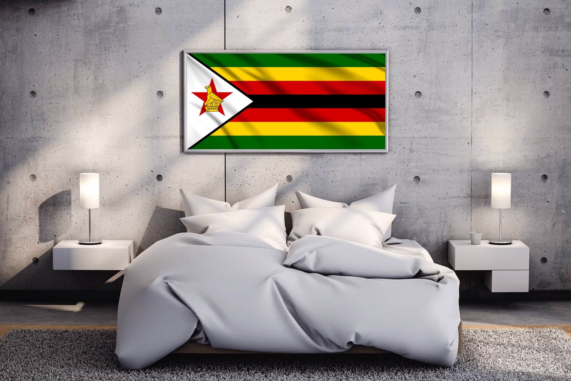 Zimbabwe National Flag Wall Art - beink online art store