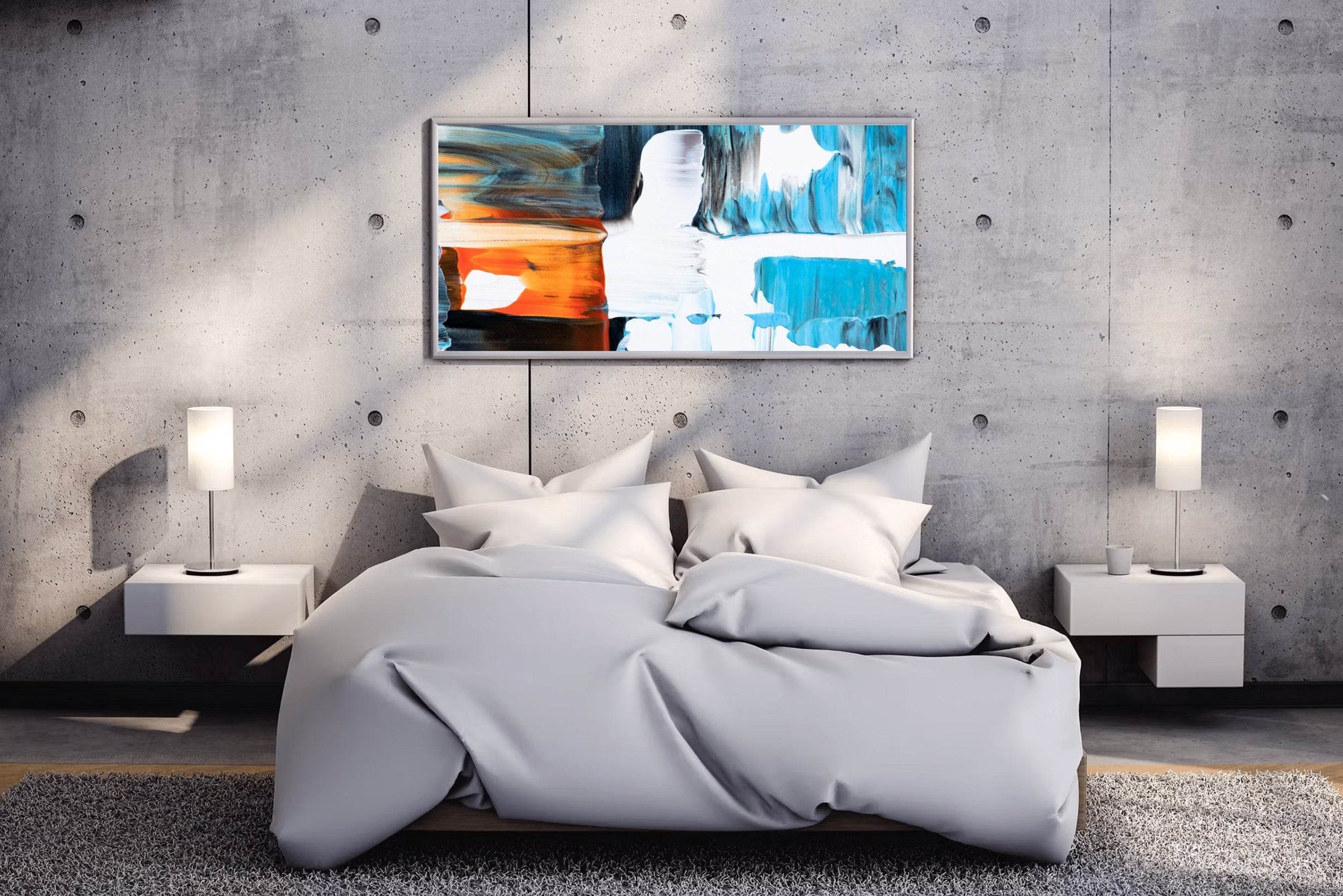 Mixed Acrylic Paint Abstract Wall Art - beink online art store