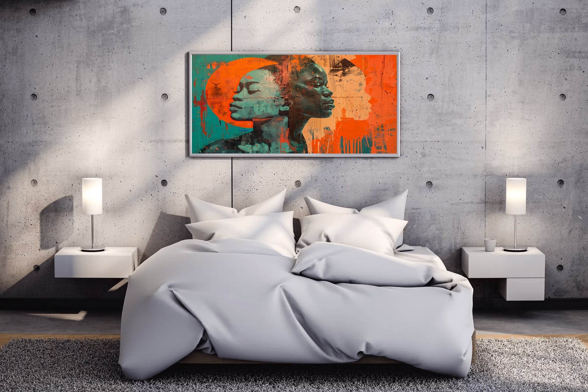 Abstract Painting of Multiethnic Faces Digital Art - beink online art store