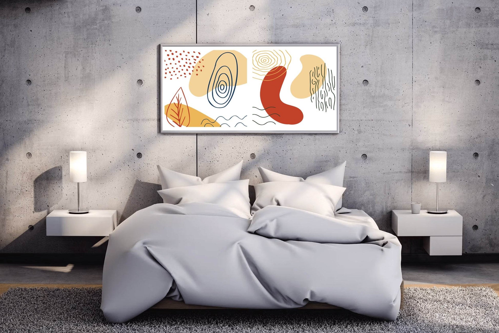Handdrawn Shapes Abstract Wall Art - beink online art store