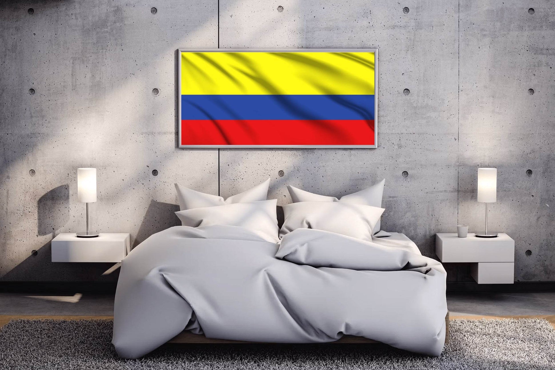 Colombia National Flag Wall Art - beink online art store