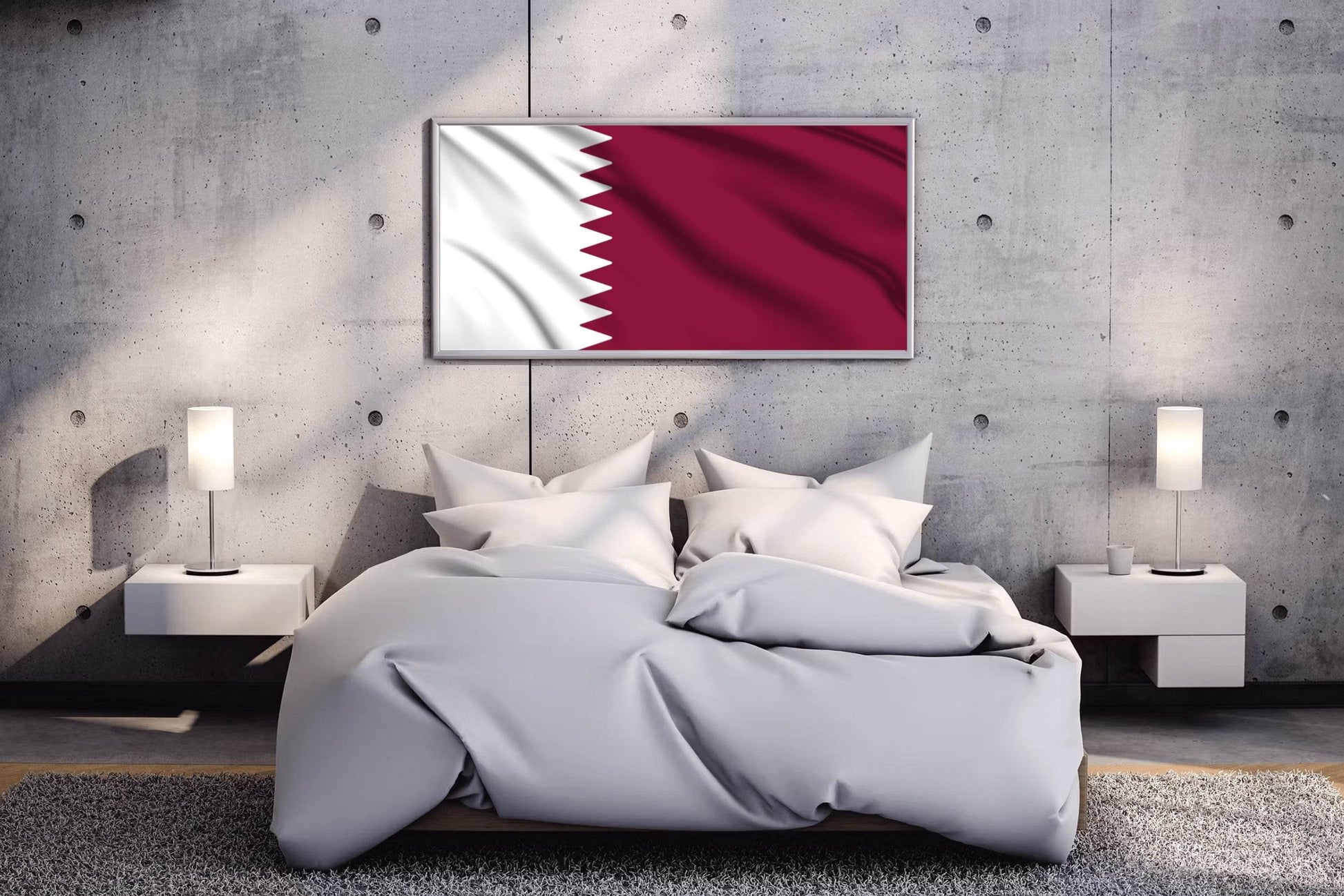 Qatar National Flag Wall Art - beink online art store