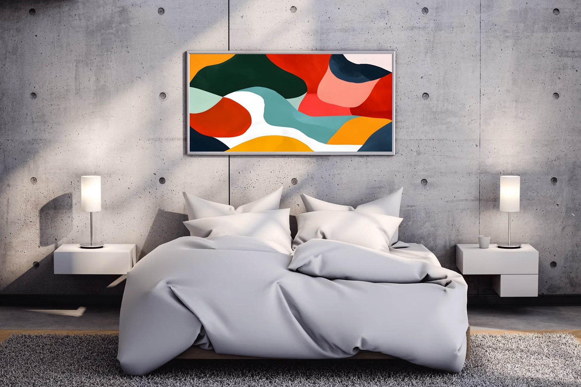 Colorful abstract Painting of Irregular Shapes - beink online art store
