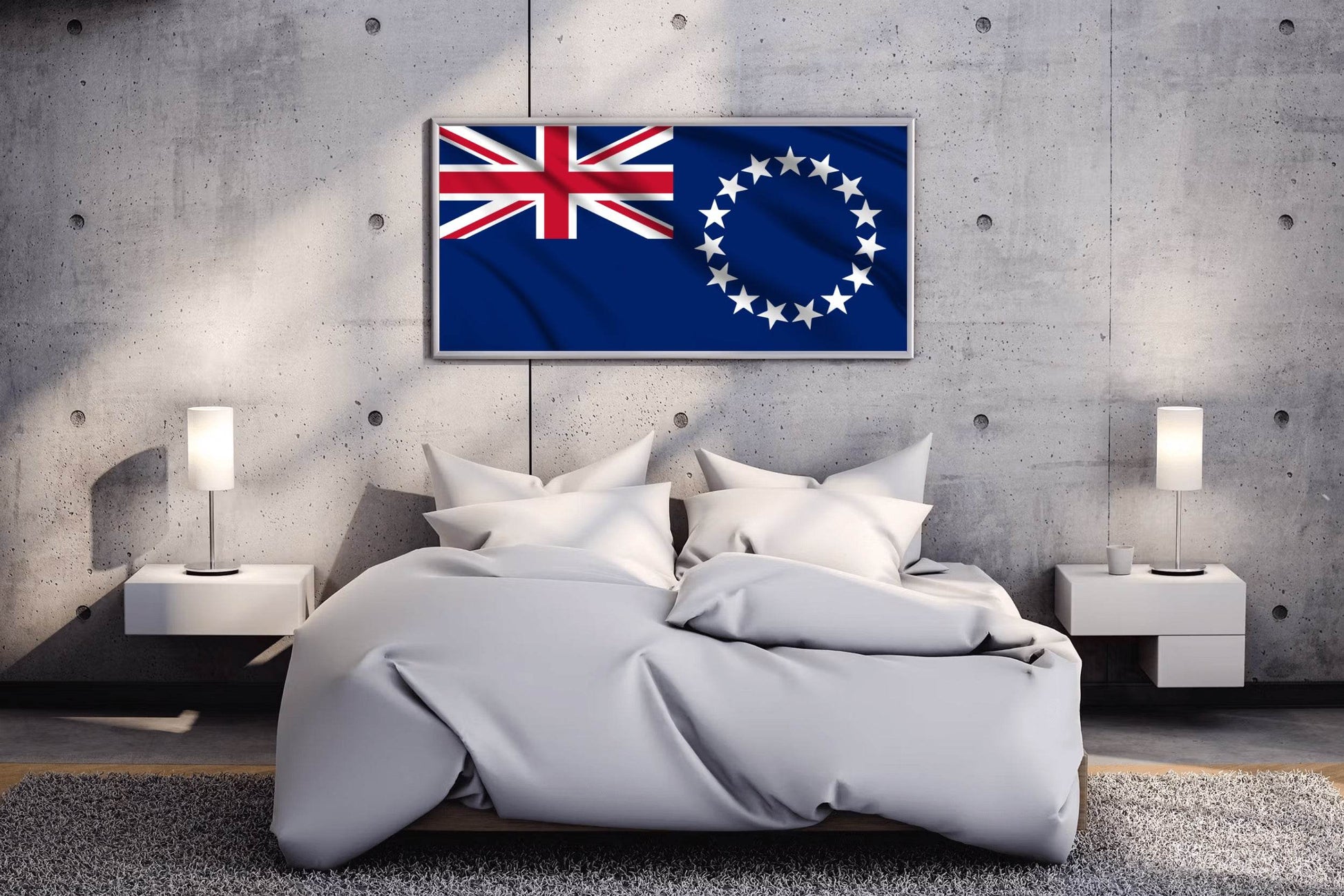 Cook Islands National Flag Wall Art - beink online art store
