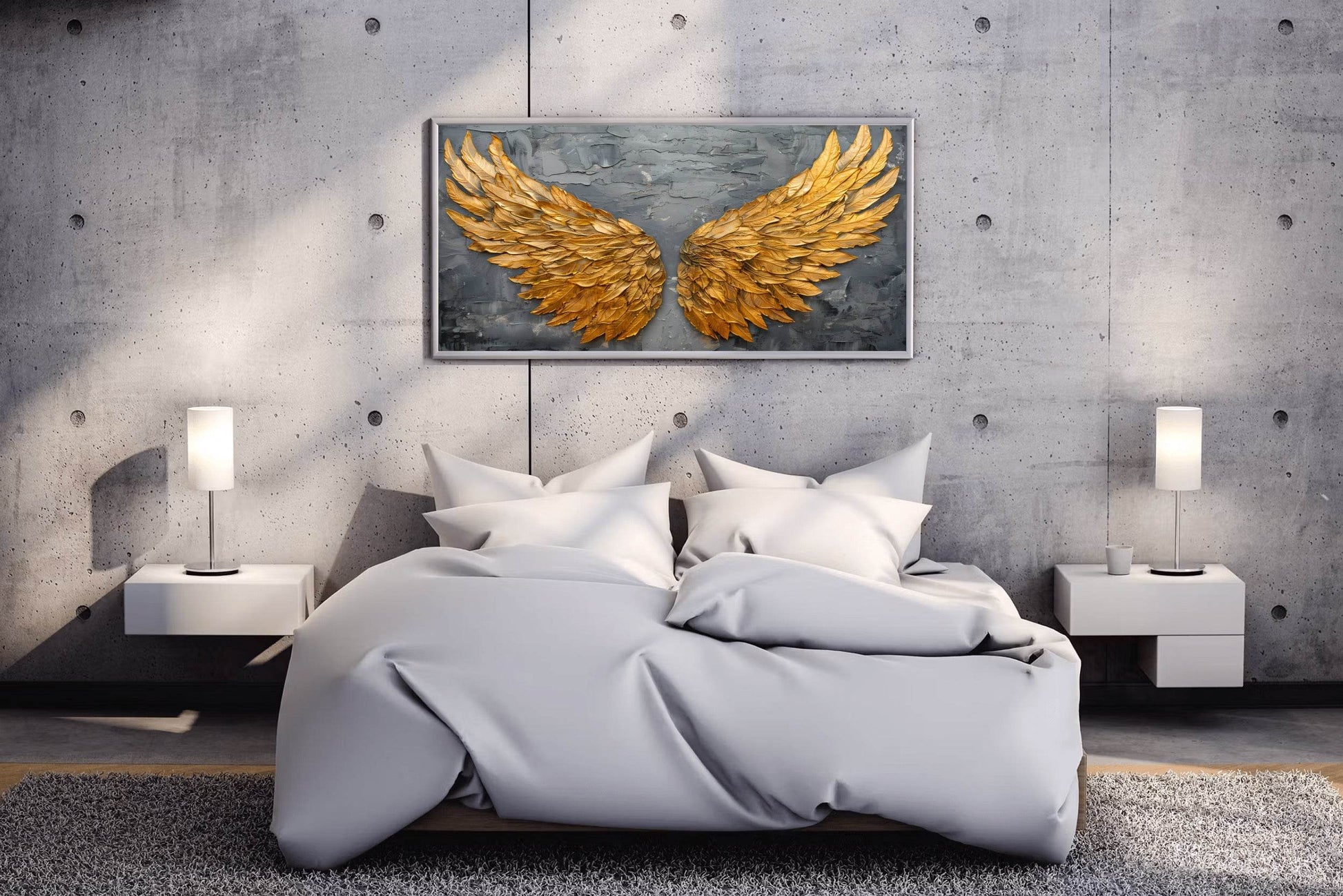 Golden Wings Painting Wall Art - beink online art store