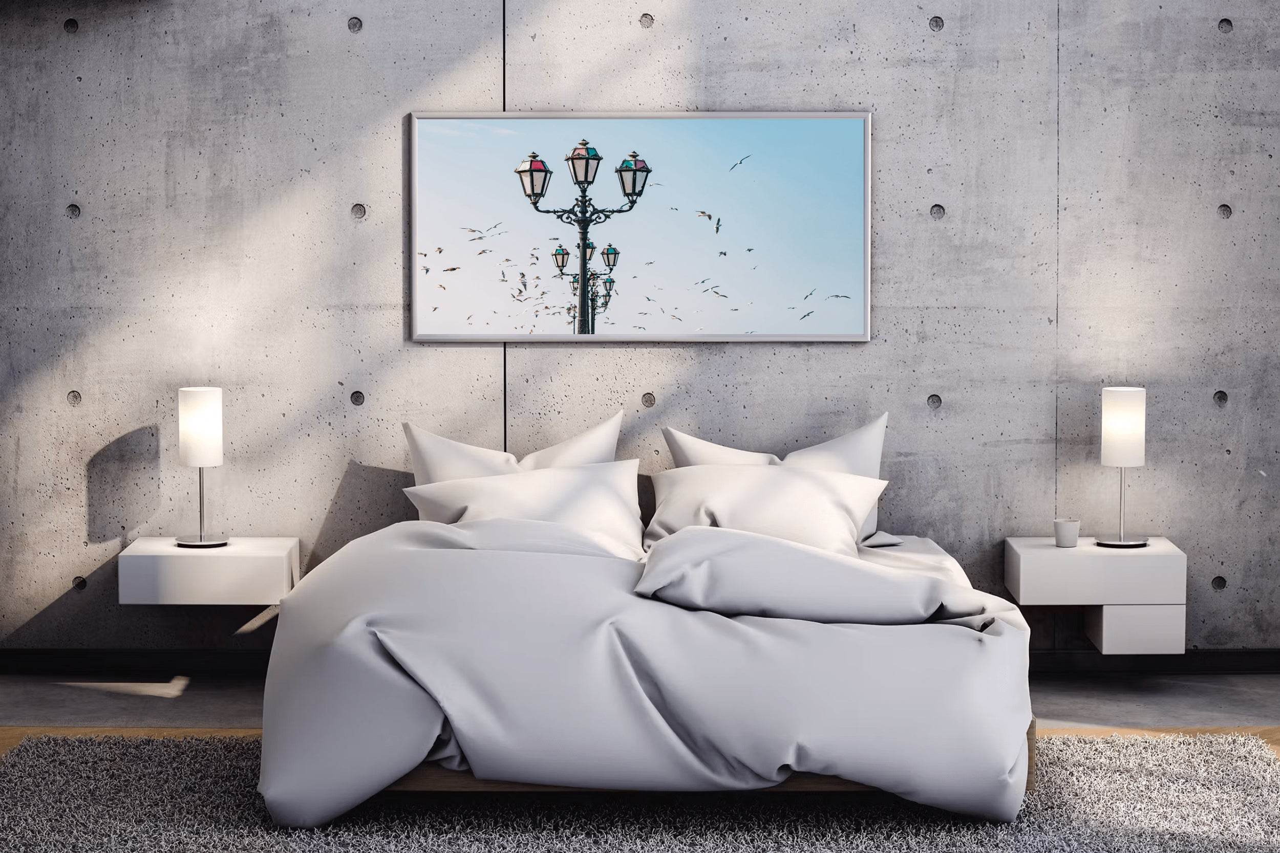 Vintage Lamps and Birds Wall Art - beink online art store