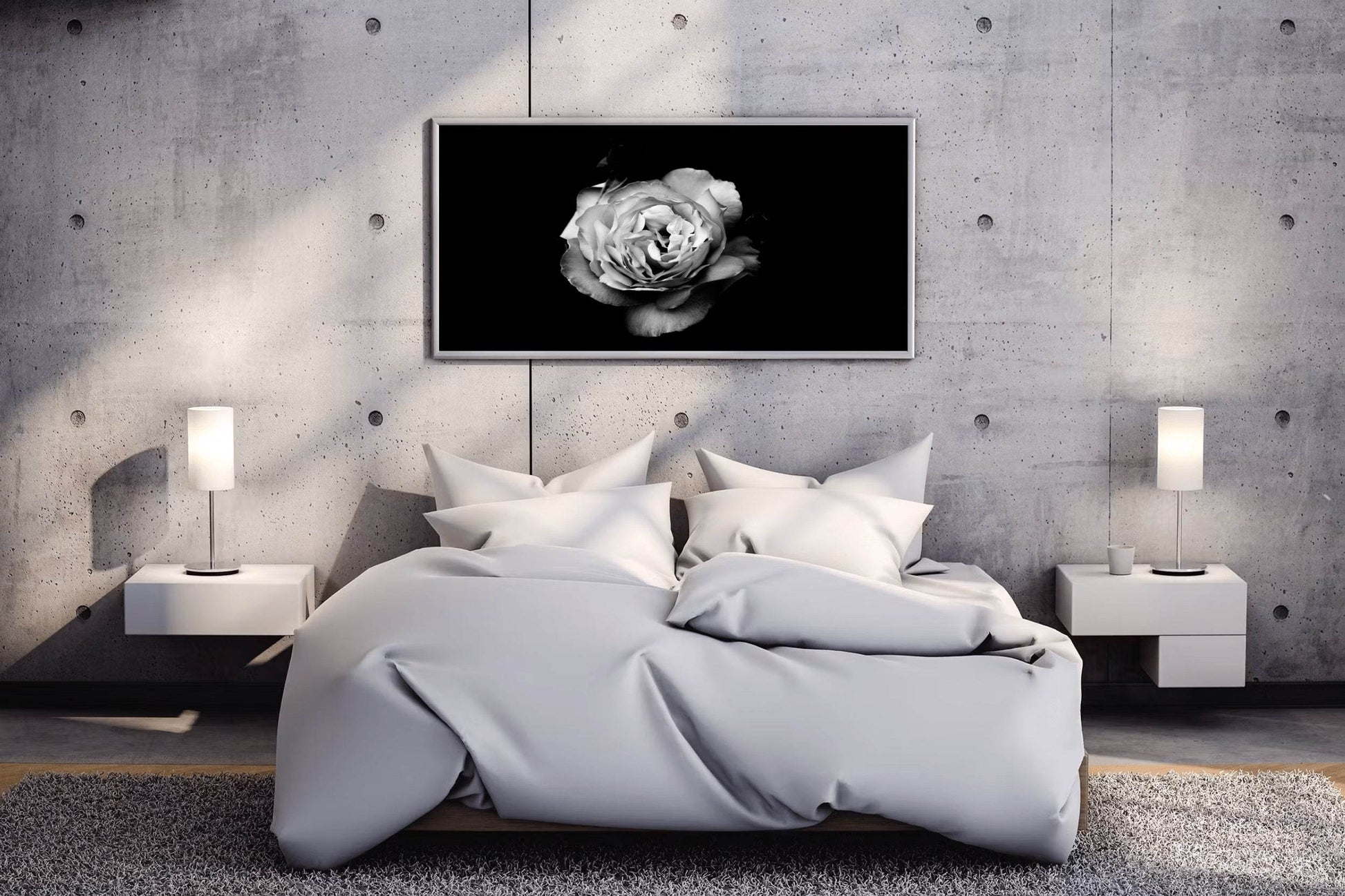 Garden Roses Black & White Wall Art - beink online art store