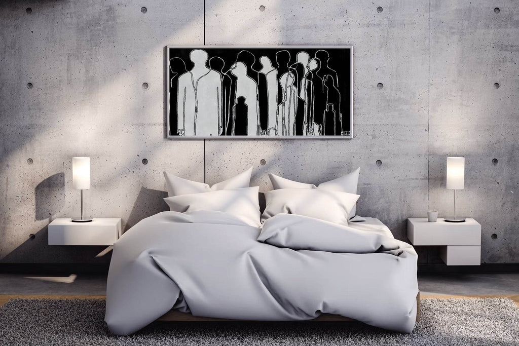Shadowed Figures Modern Wall Art - beink online art store