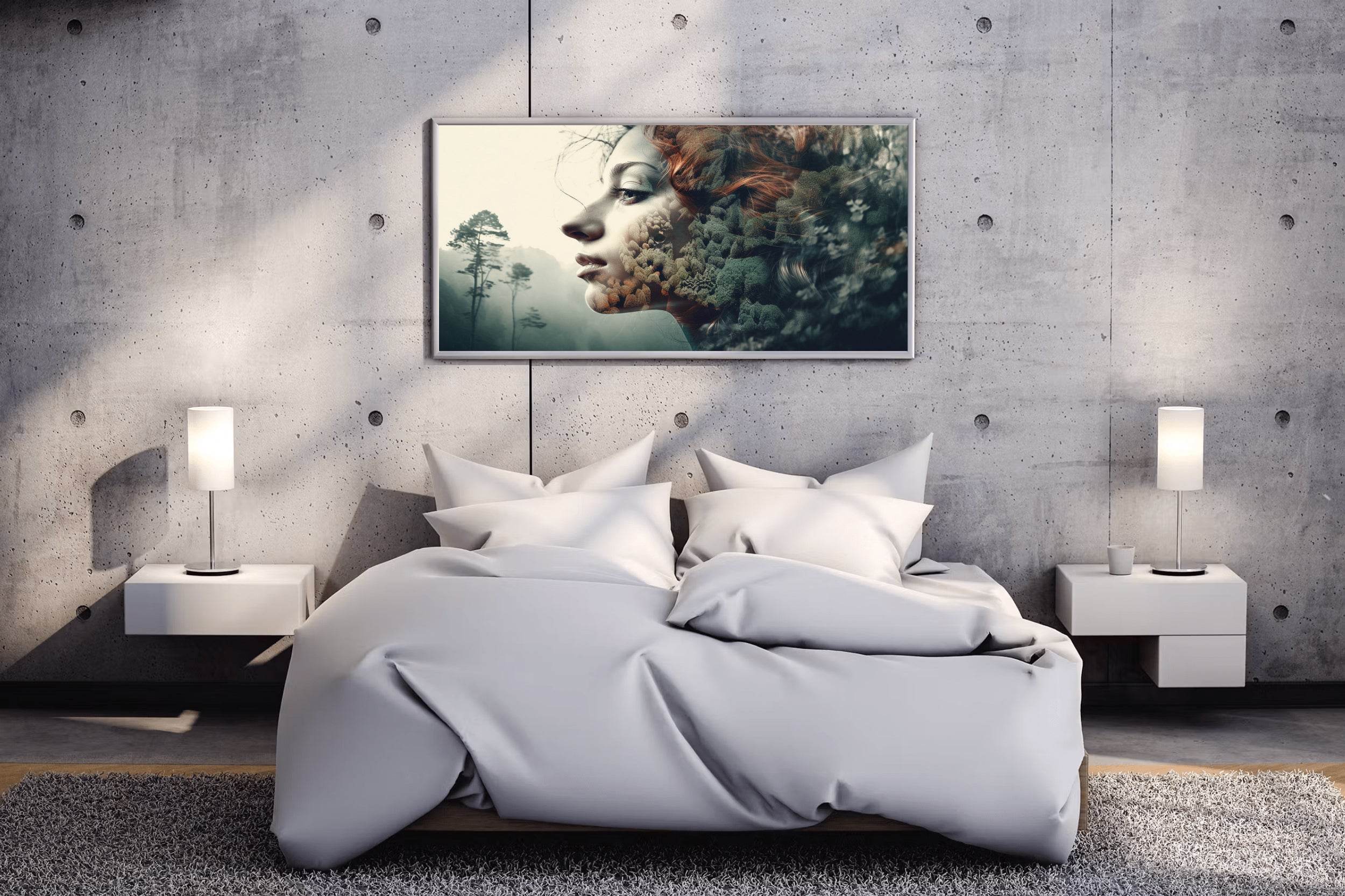 Young Women in Forest Digital Art - beink online art store