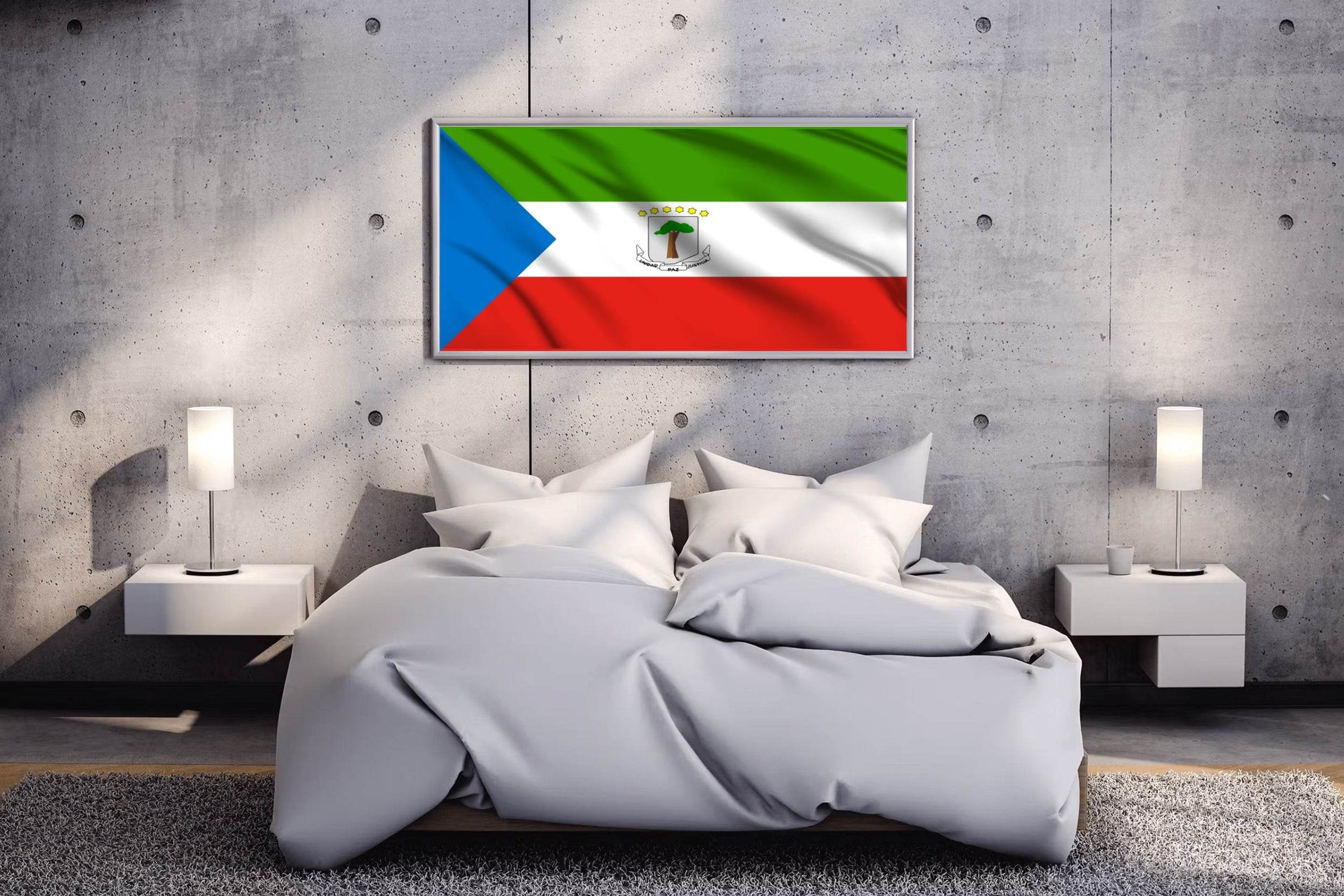 Equatorial Guinea National Flag Wall Art - beink online art store