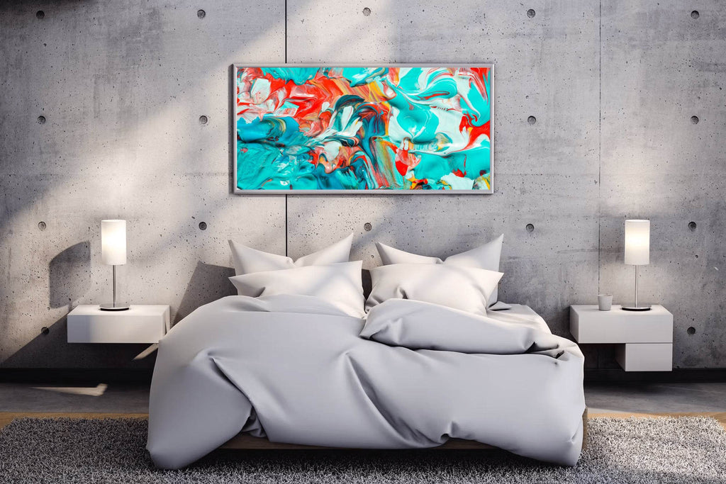3D Effect Wavy Oil Paint Abstract Wall Art - beink online art store