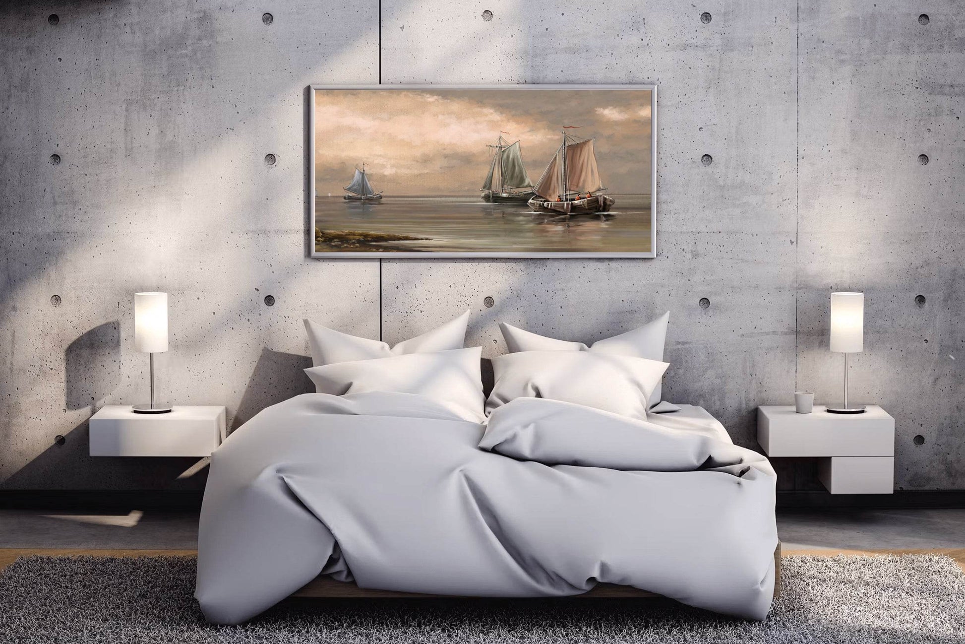 Old Fishing Boats Wall Art - beink online art store