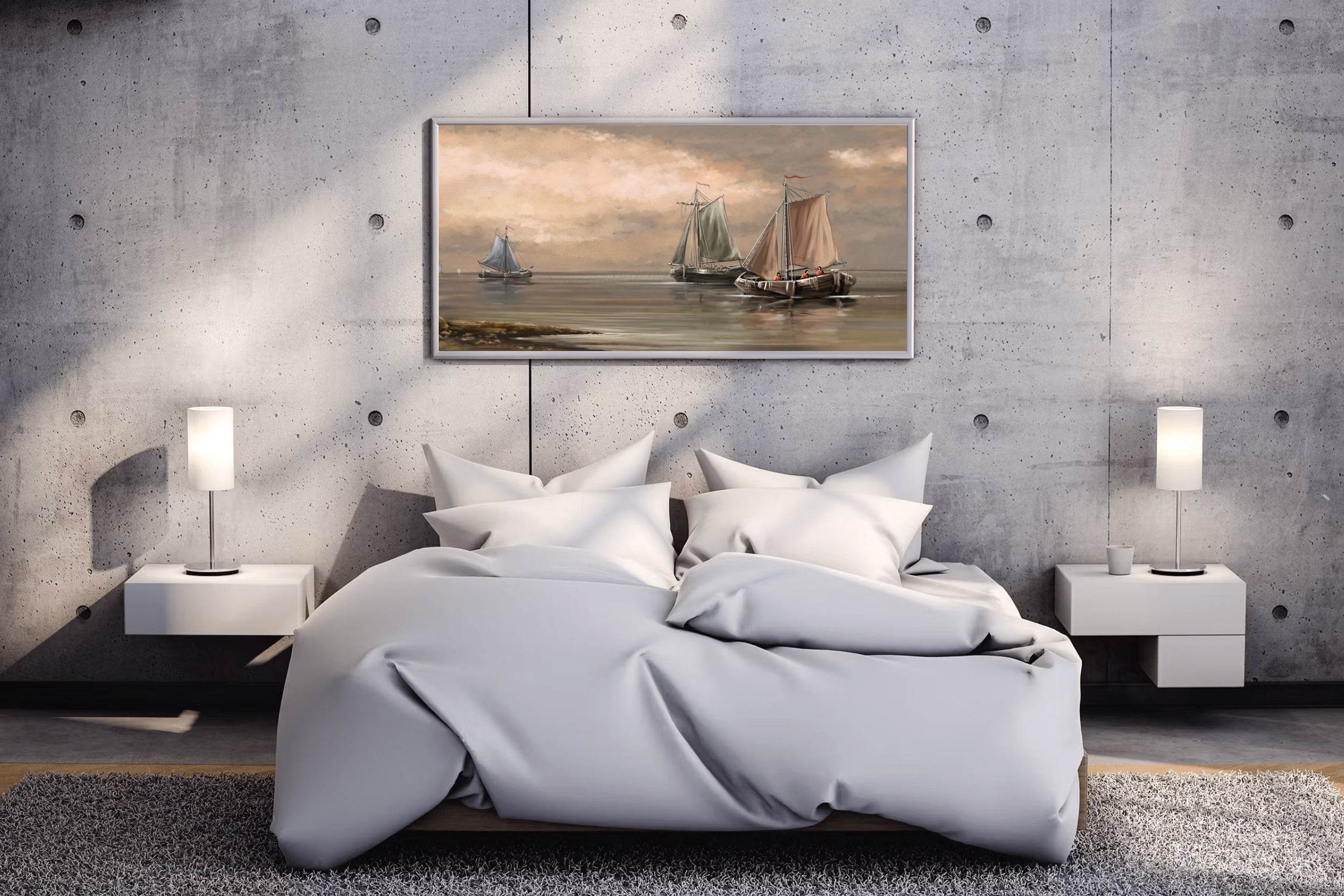 Old Fishing Boats Wall Art - beink online art store