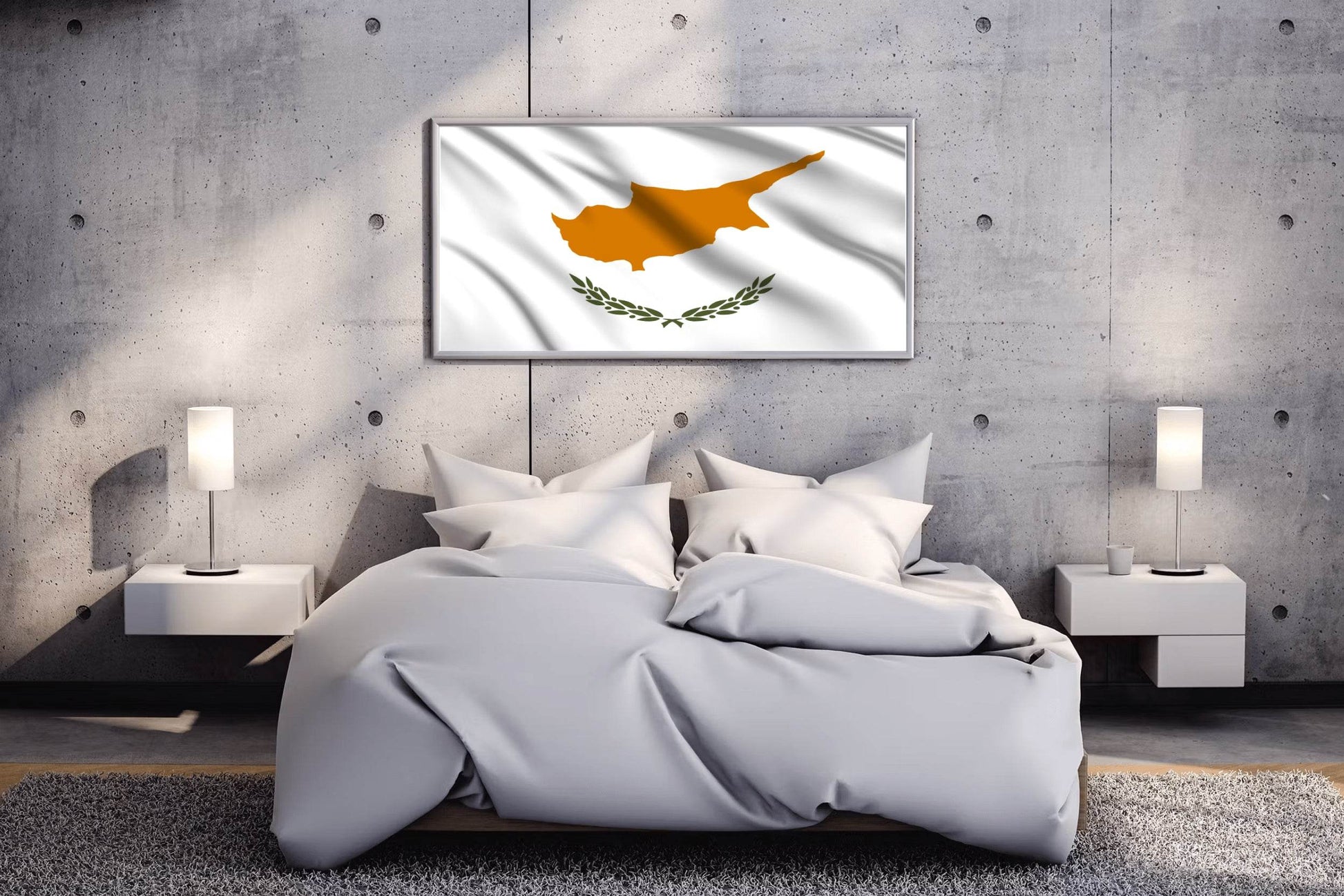 Cyprus National Flag Wall Art - beink online art store