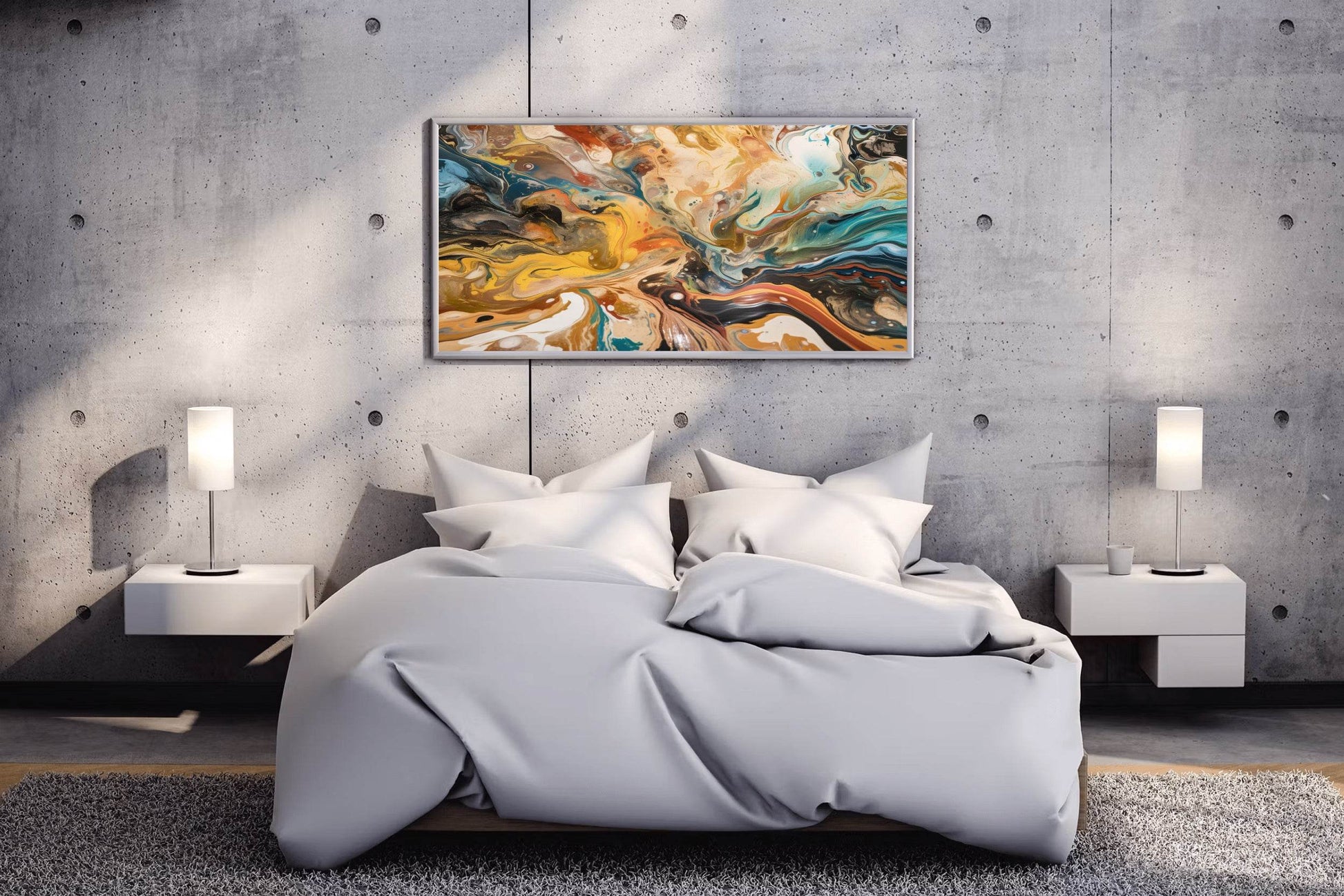 Liquid Paint Brush Strokes Abstract Wall Art - beink online art store