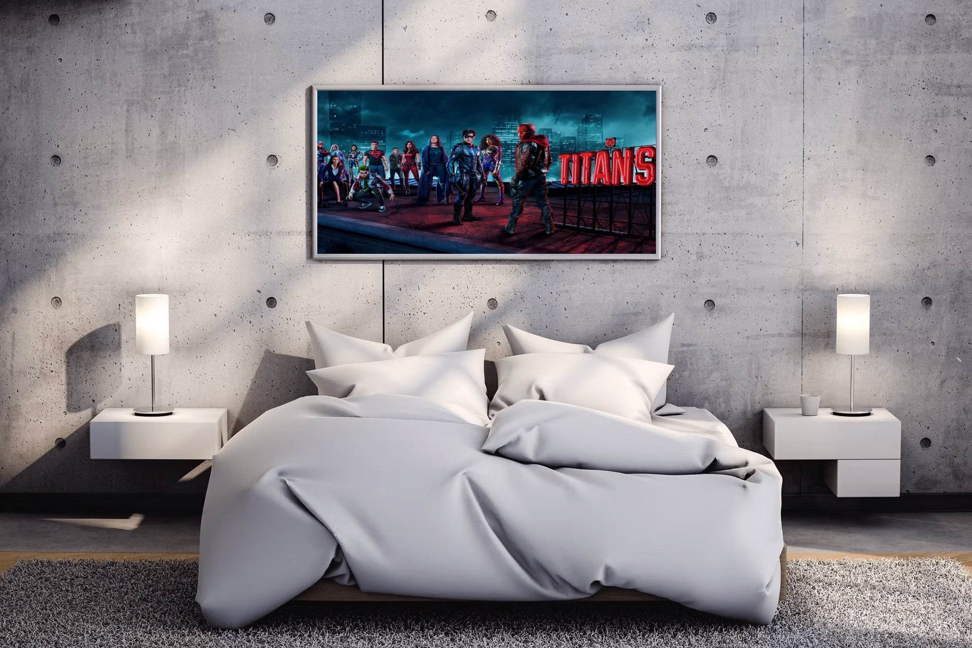 Titans Superhero On the Roof Wall Art - beink online art store