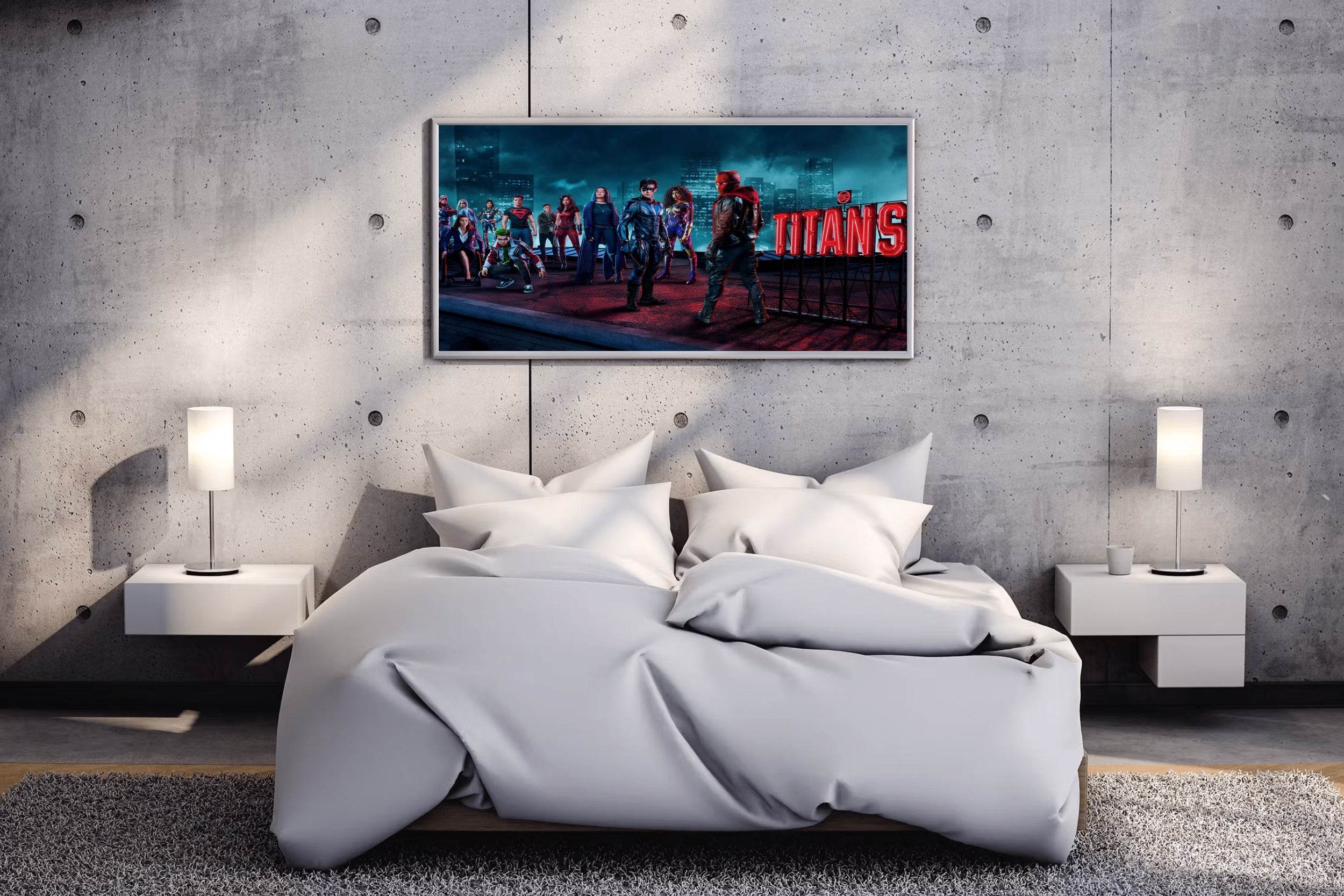 Titans Superhero On the Roof Wall Art - beink online art store