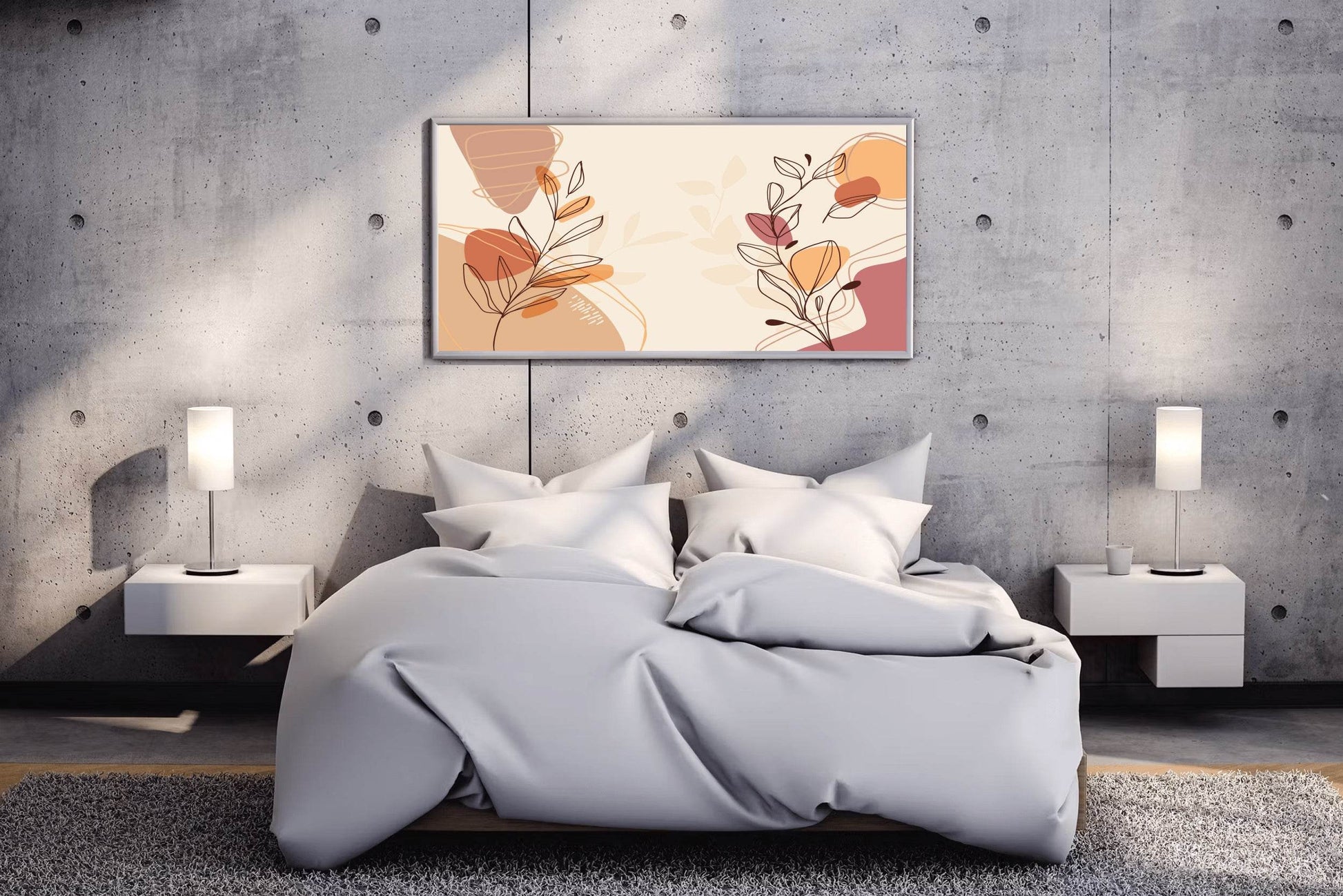 Bean Hyacinth Flower Branch Wall Art - beink online art store