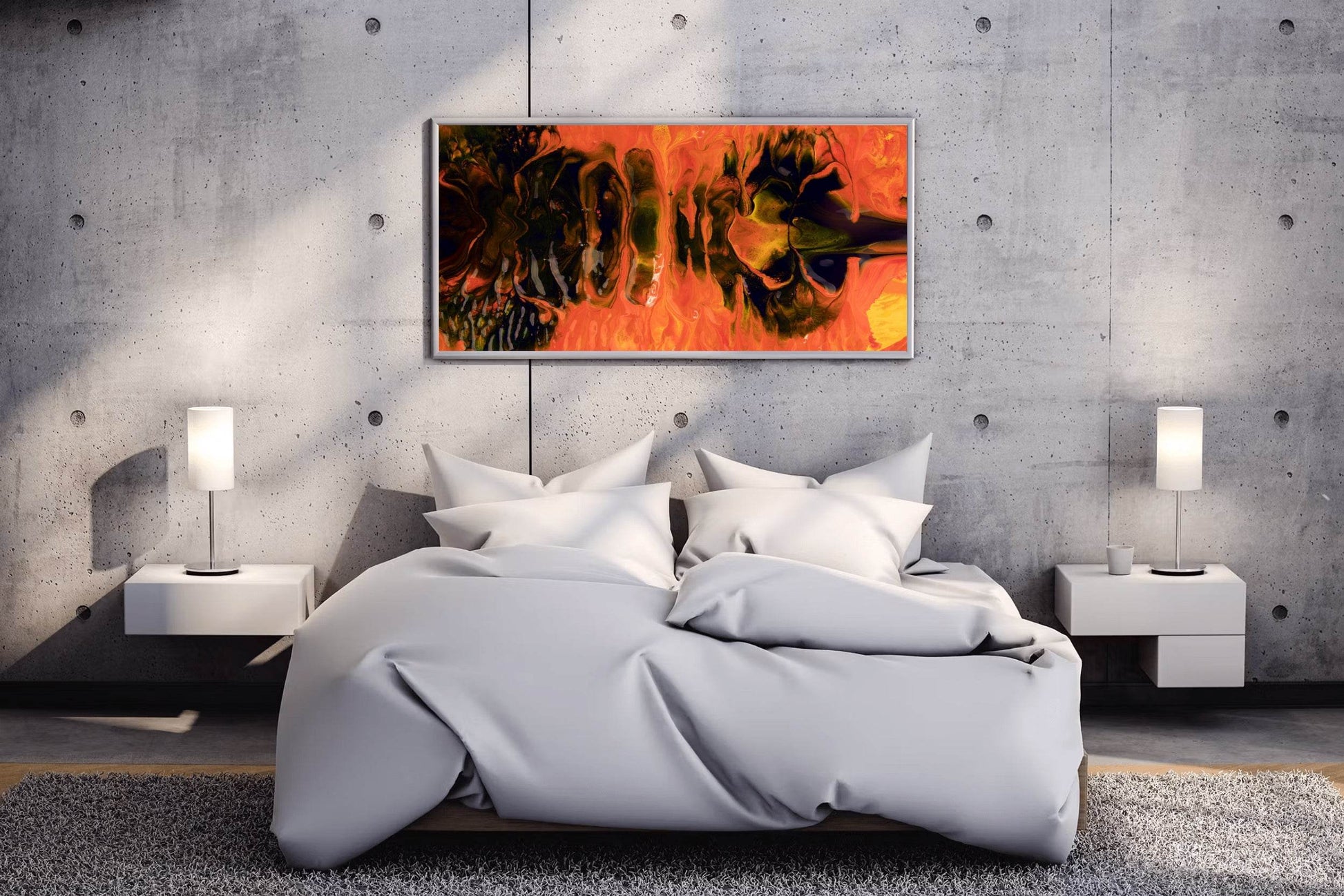 Fire Through Abstract Wall Art - beink online art store