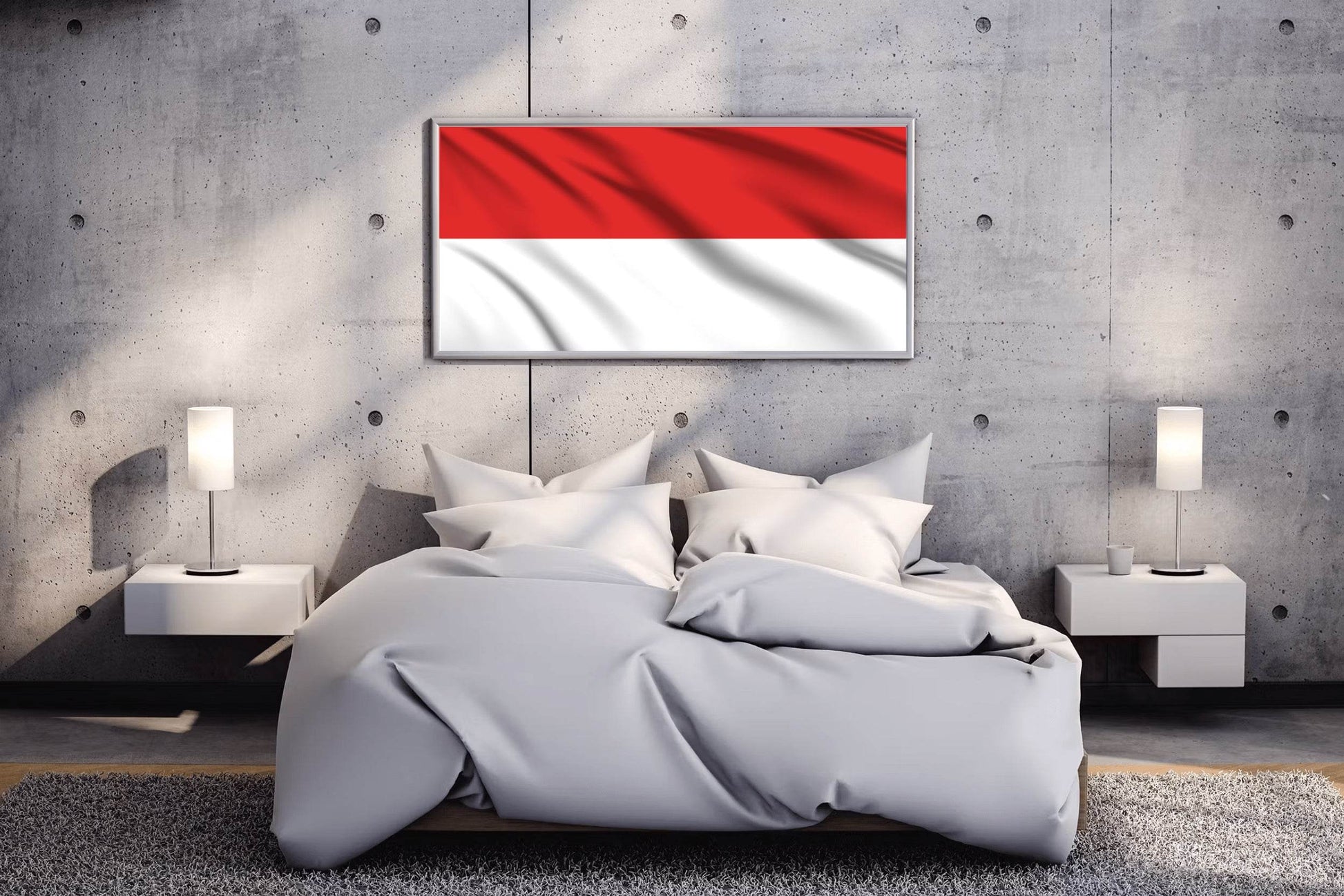 Indonesia National Flag Wall Art - beink online art store