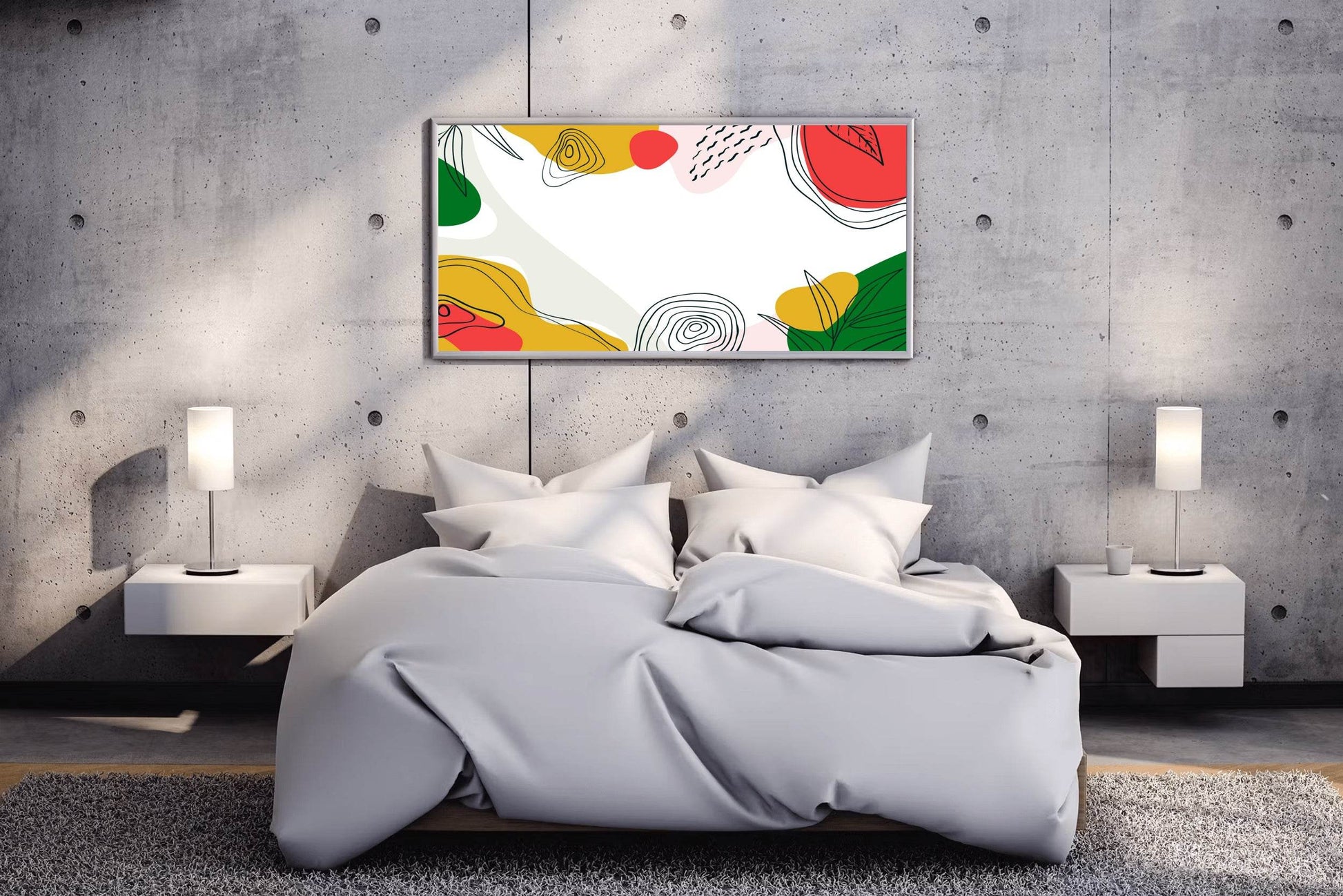 Background of Colored Shapes Wall Art - beink online art store