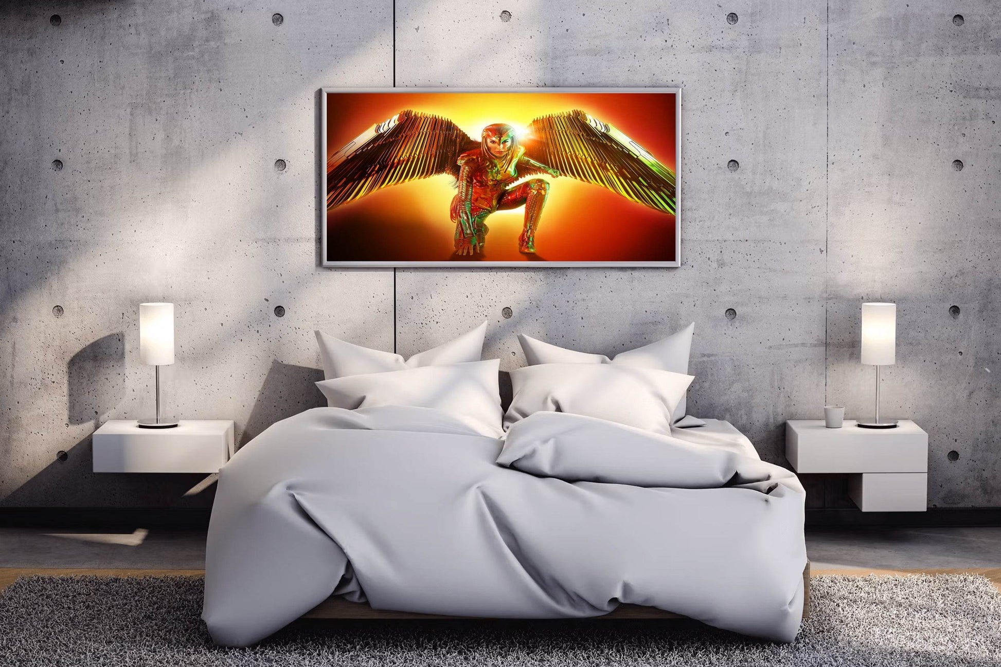 Wonder Woman 1984 with Golden Wings Wall Art - beink online art store
