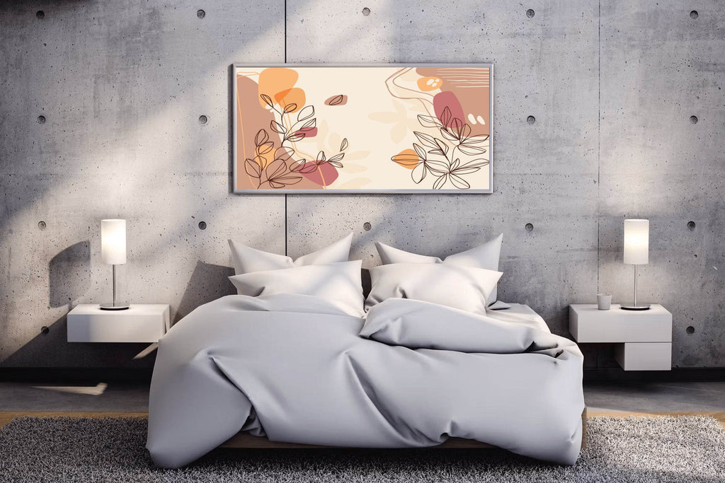 African Daisy Flower Branch Wall Art - beink online art store