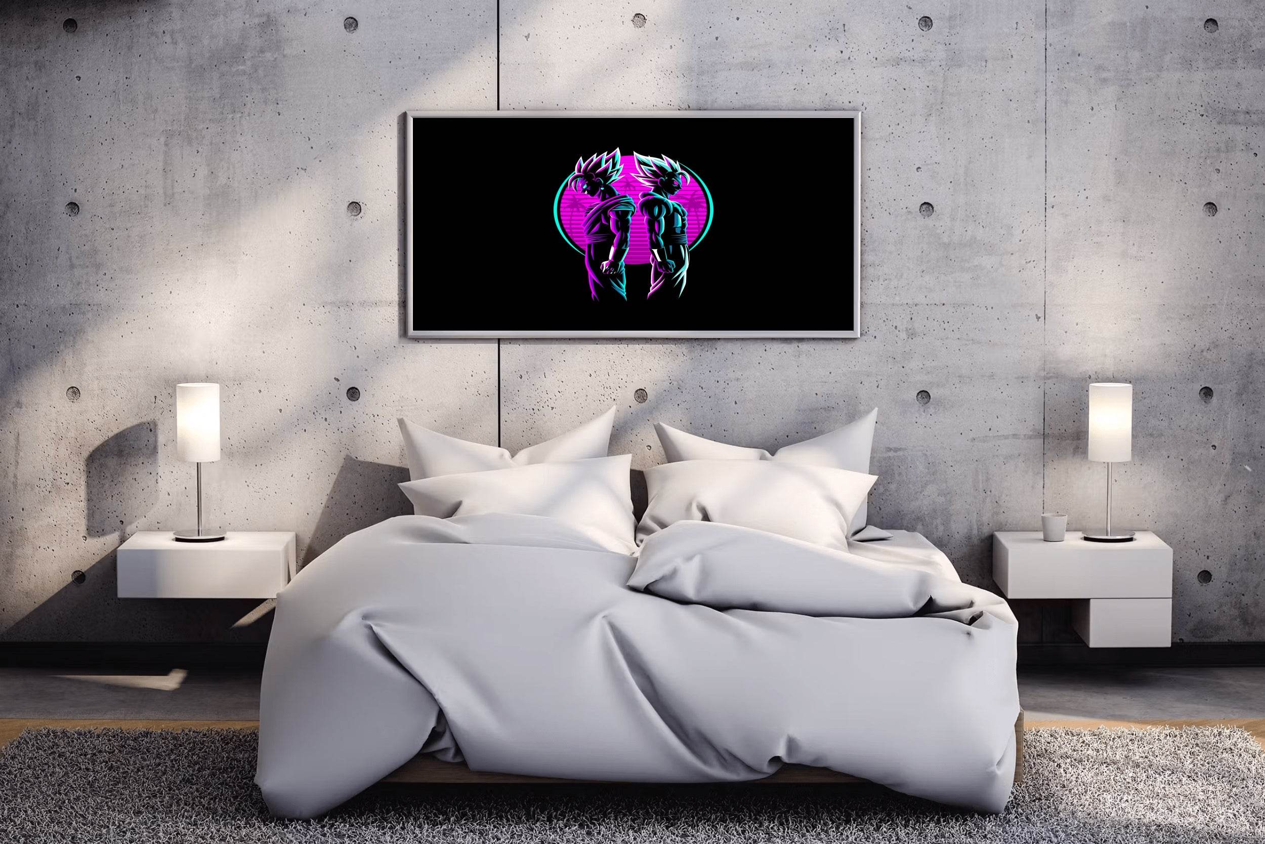 Neon Dragon Ball Z Anime Wall Art - beink online art store