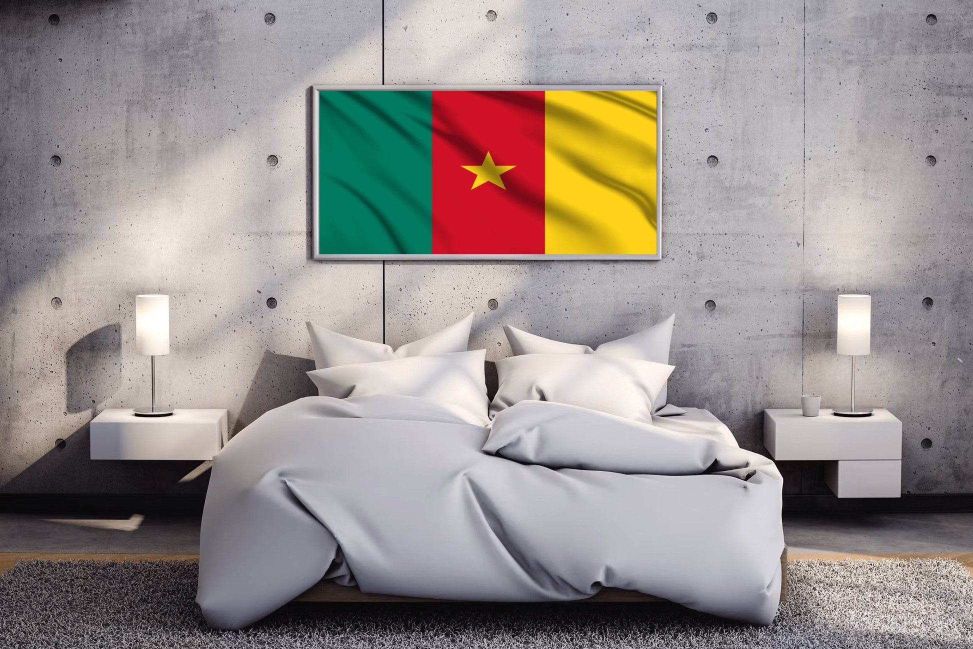 Cameroon National Flag Wall Art - beink online art store