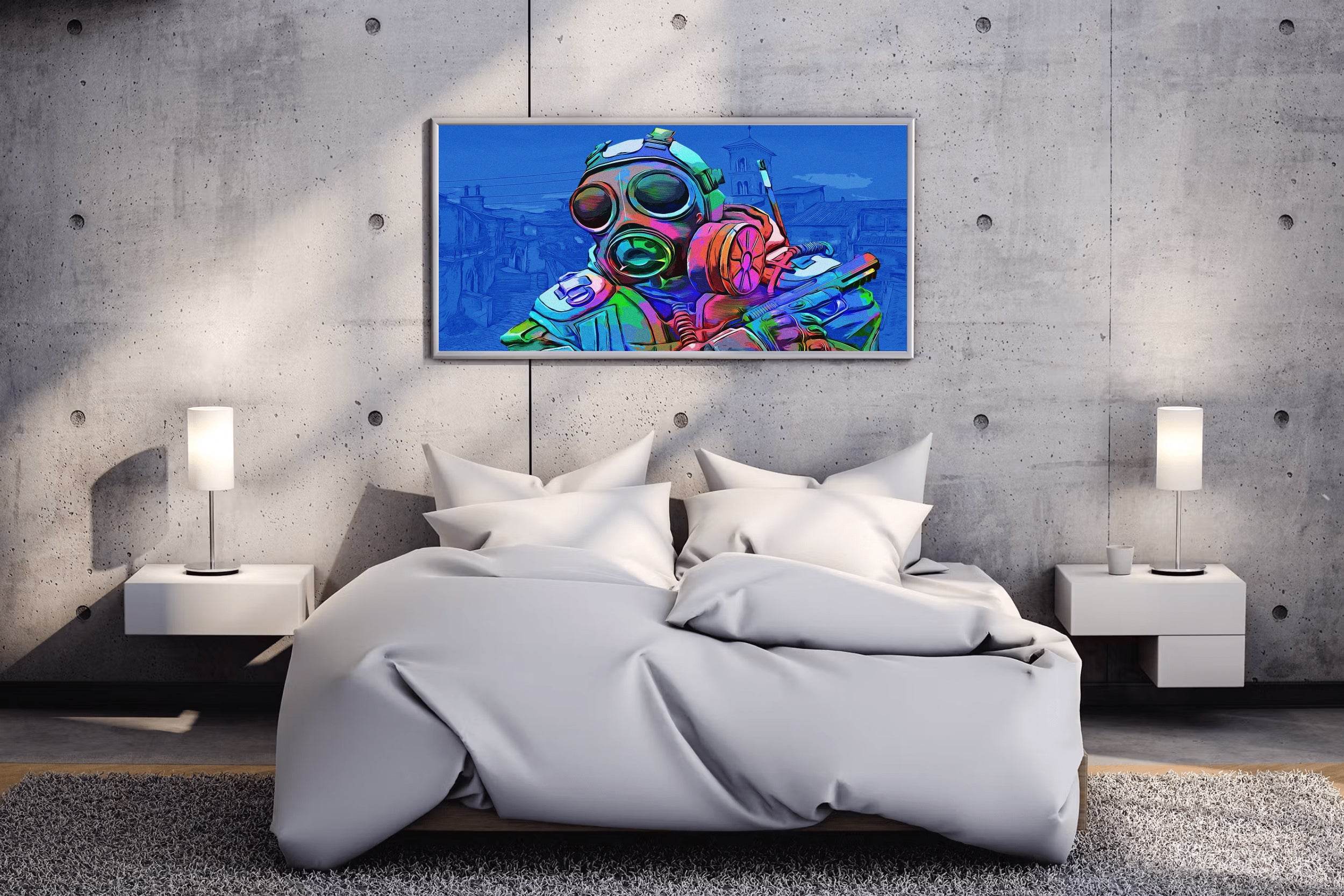 CSGO Toxic Blue Gaming Wall Art - beink online art store