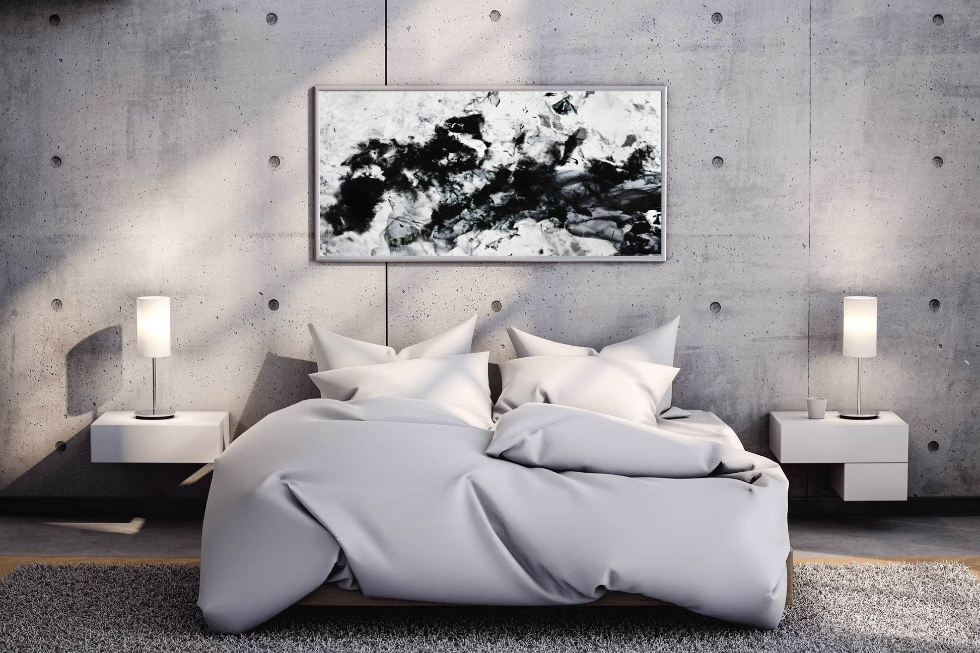 Black and White Ink Blots Wall Art - beink online art store
